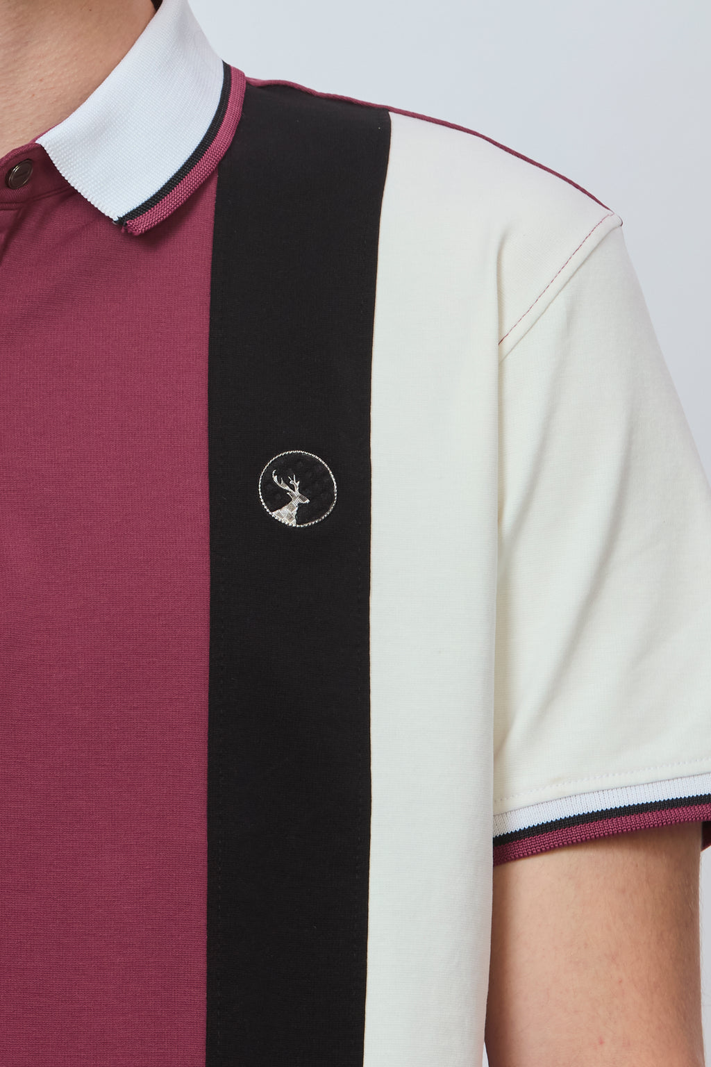 Urban Blocked Polo in Onion & Black