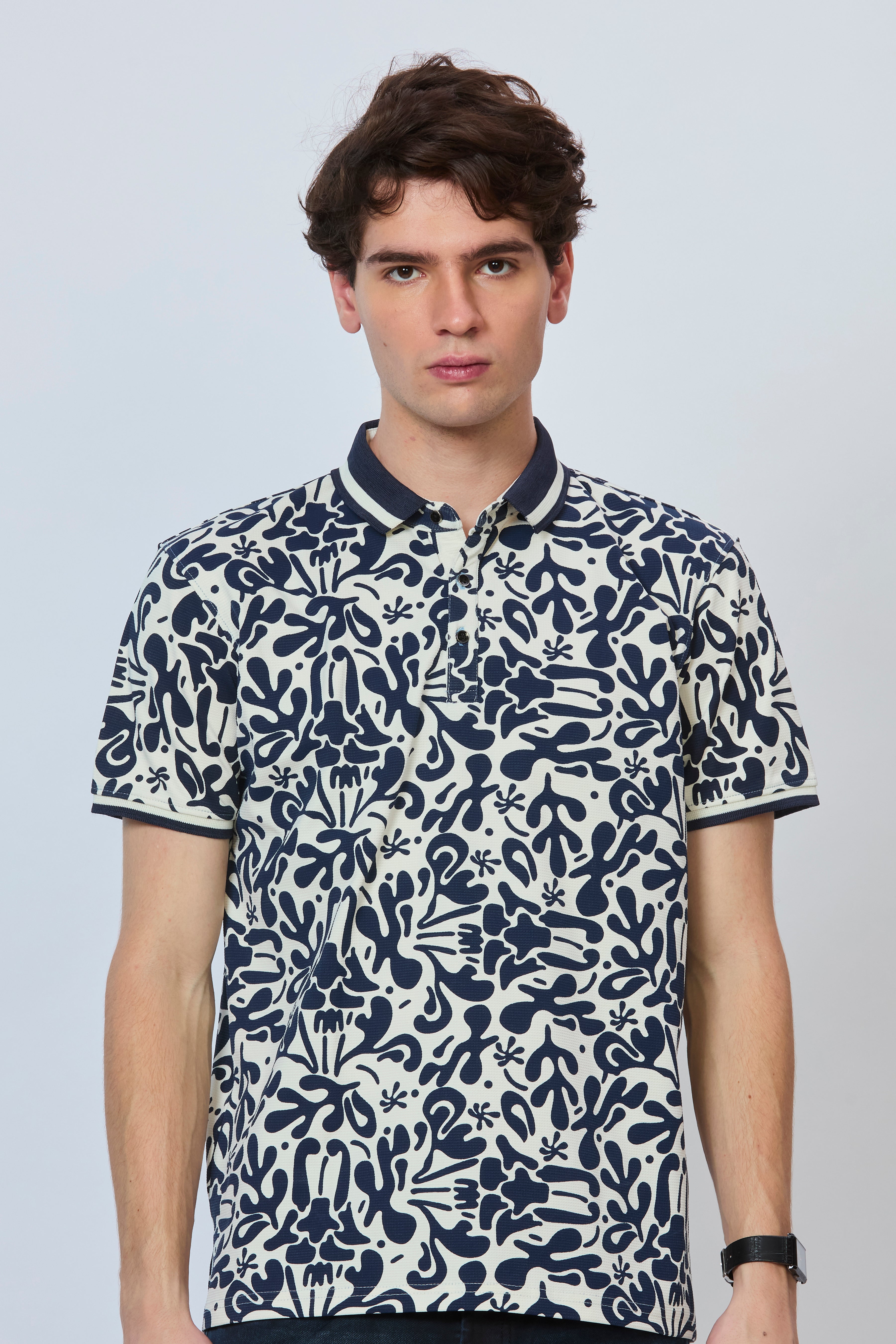 Luxe Patterned Polo