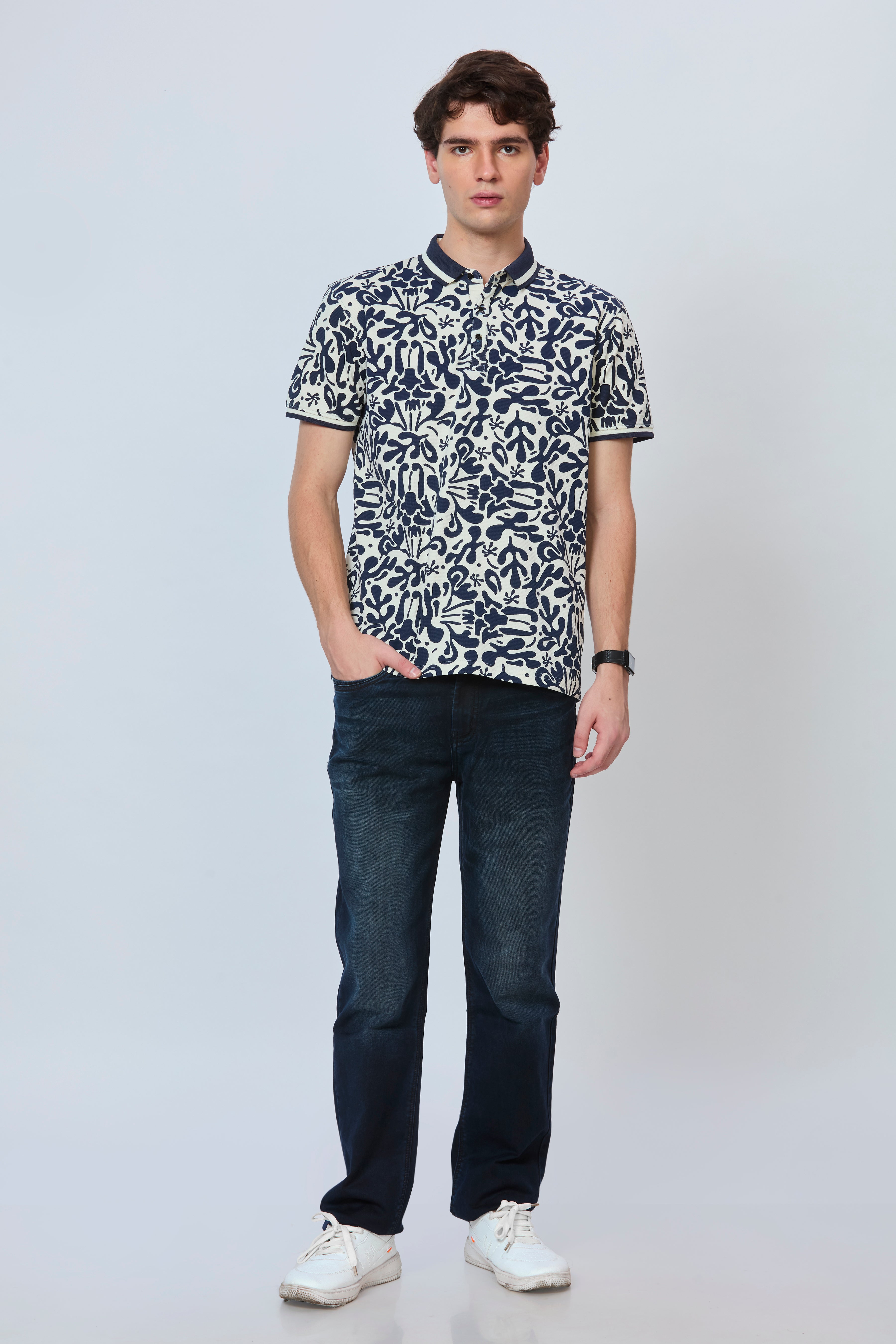 Luxe Patterned Polo