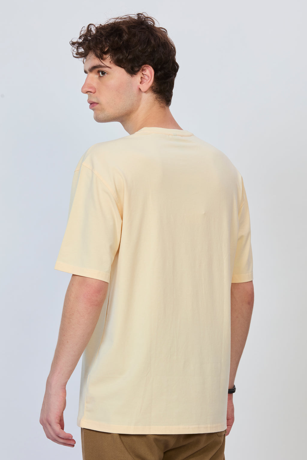 Oversized Cream Cotton T-Shirt