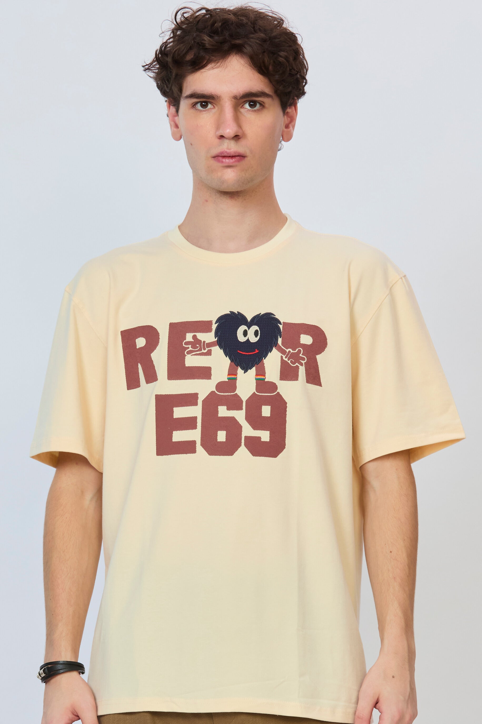 Cream Oversized Cotton T-Shirt