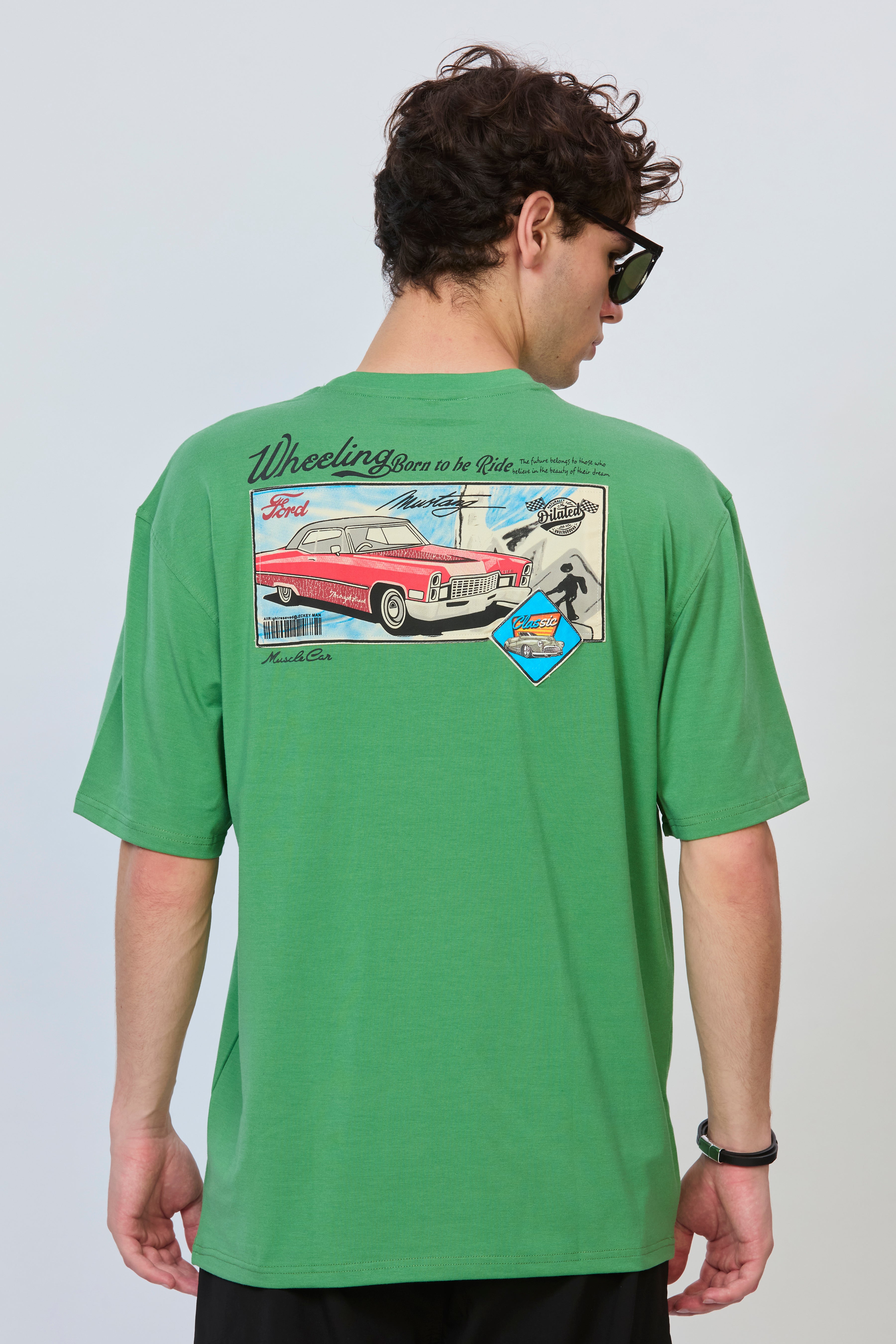 Minimalist Green Oversized Cotton T-Shirt
