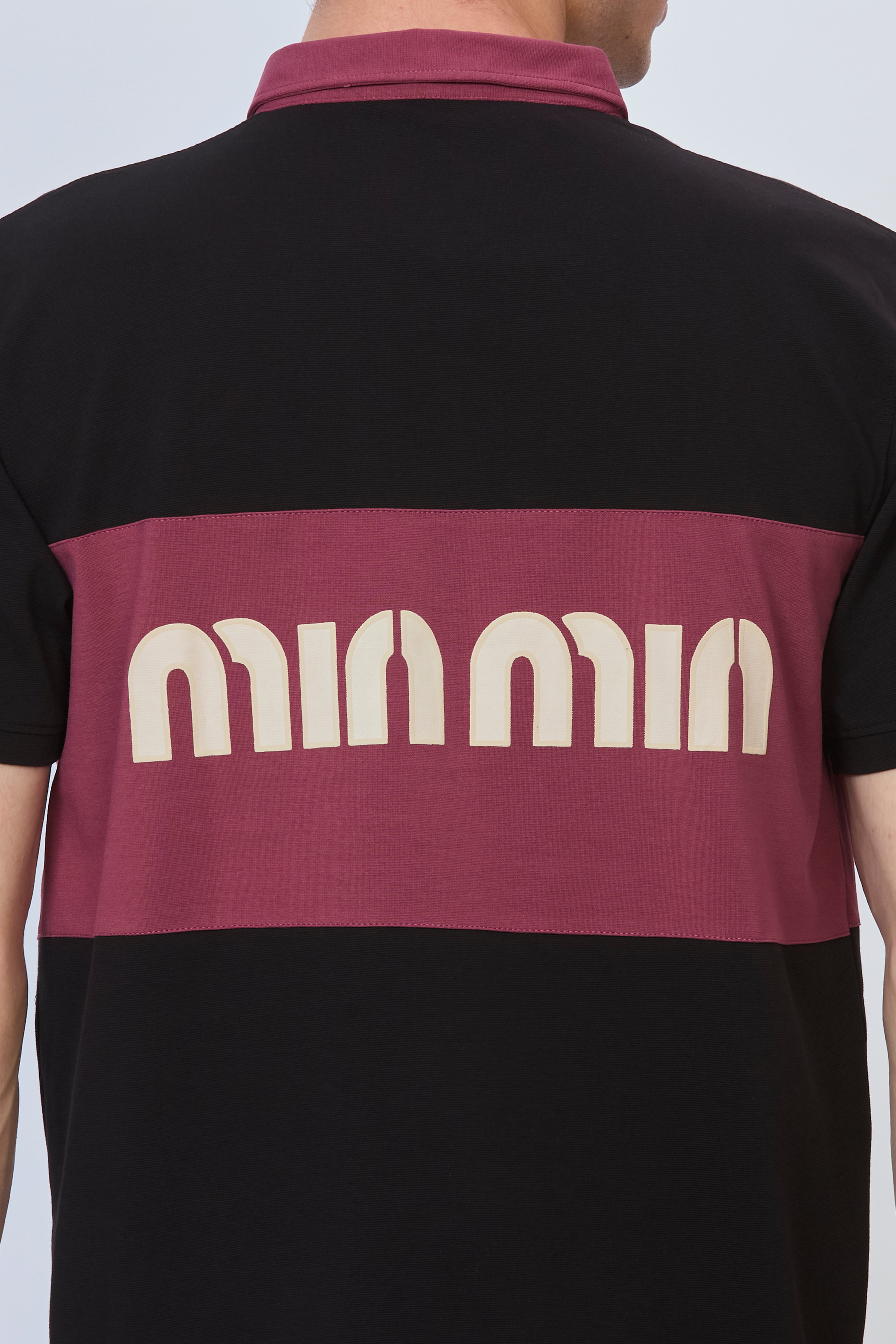 Onion Black Contrast Panel Polo