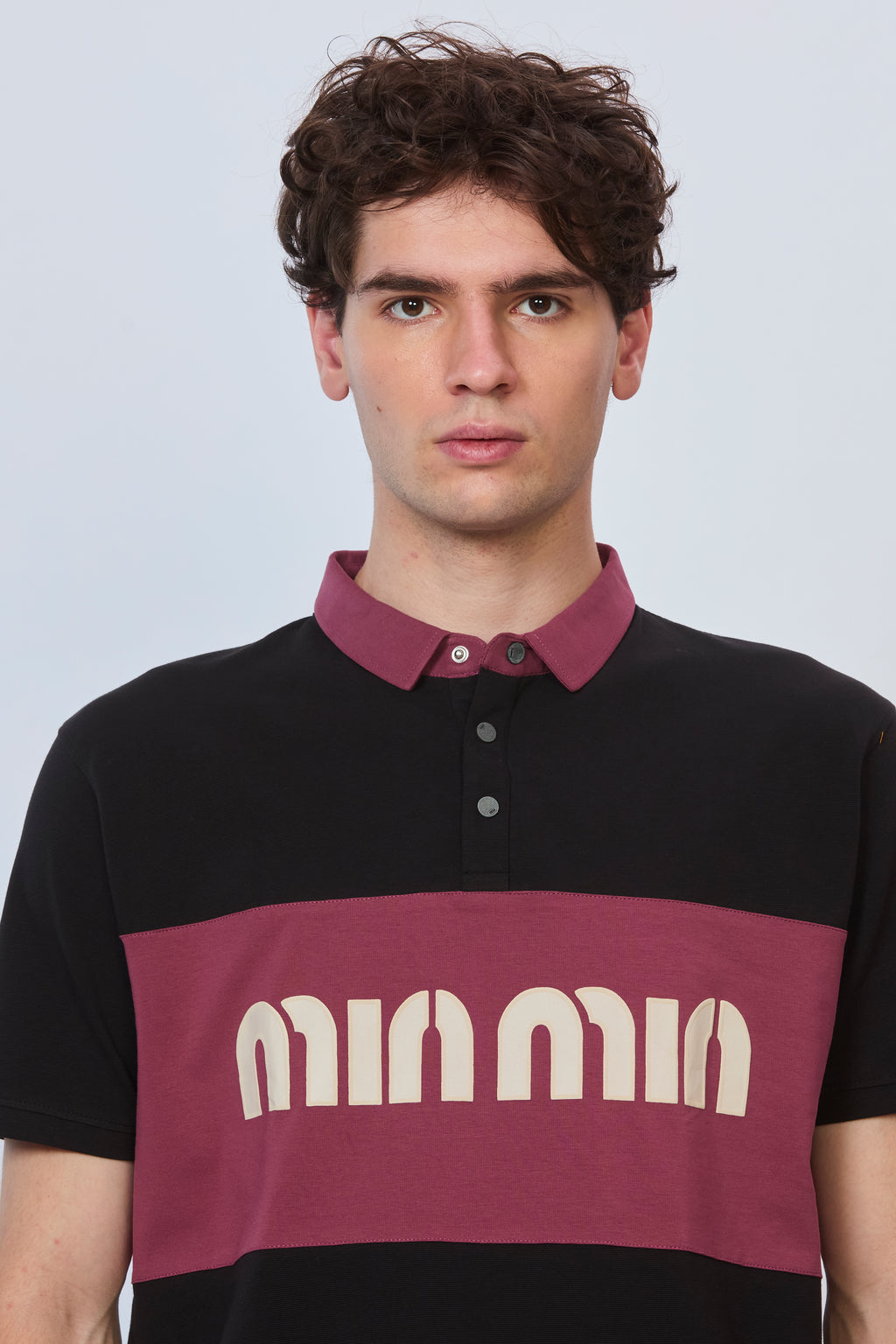 Onion Black Contrast Panel Polo