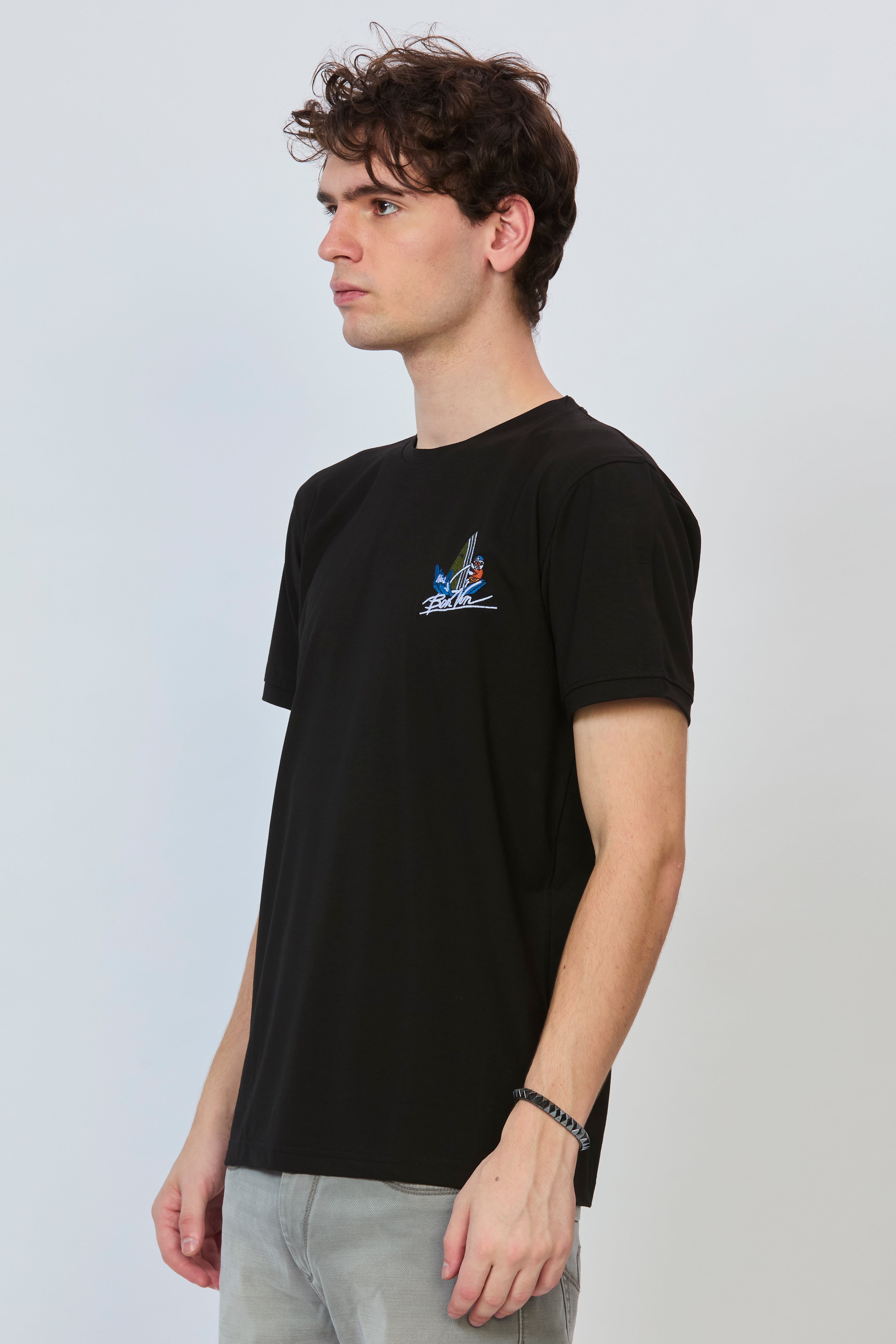 Noir Black T-Shirt with Graphic Back Print