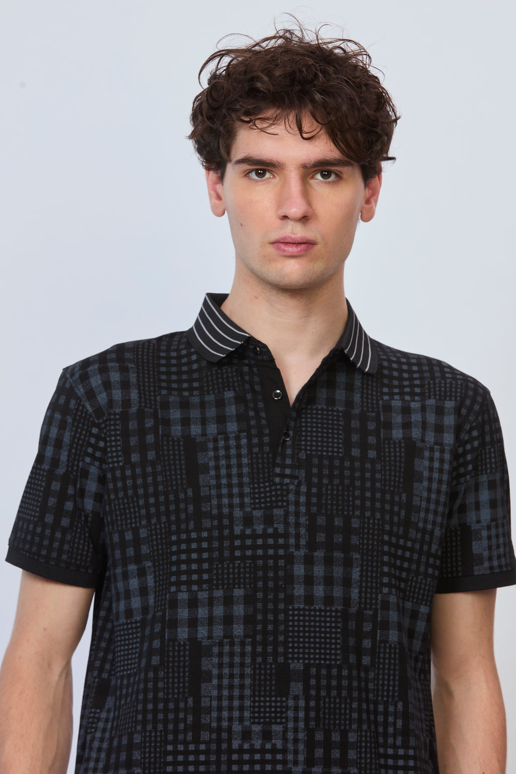Black CityScape All-Over Polo