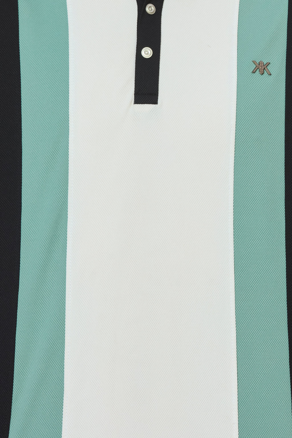 Classic Panel Polo in Black & Green