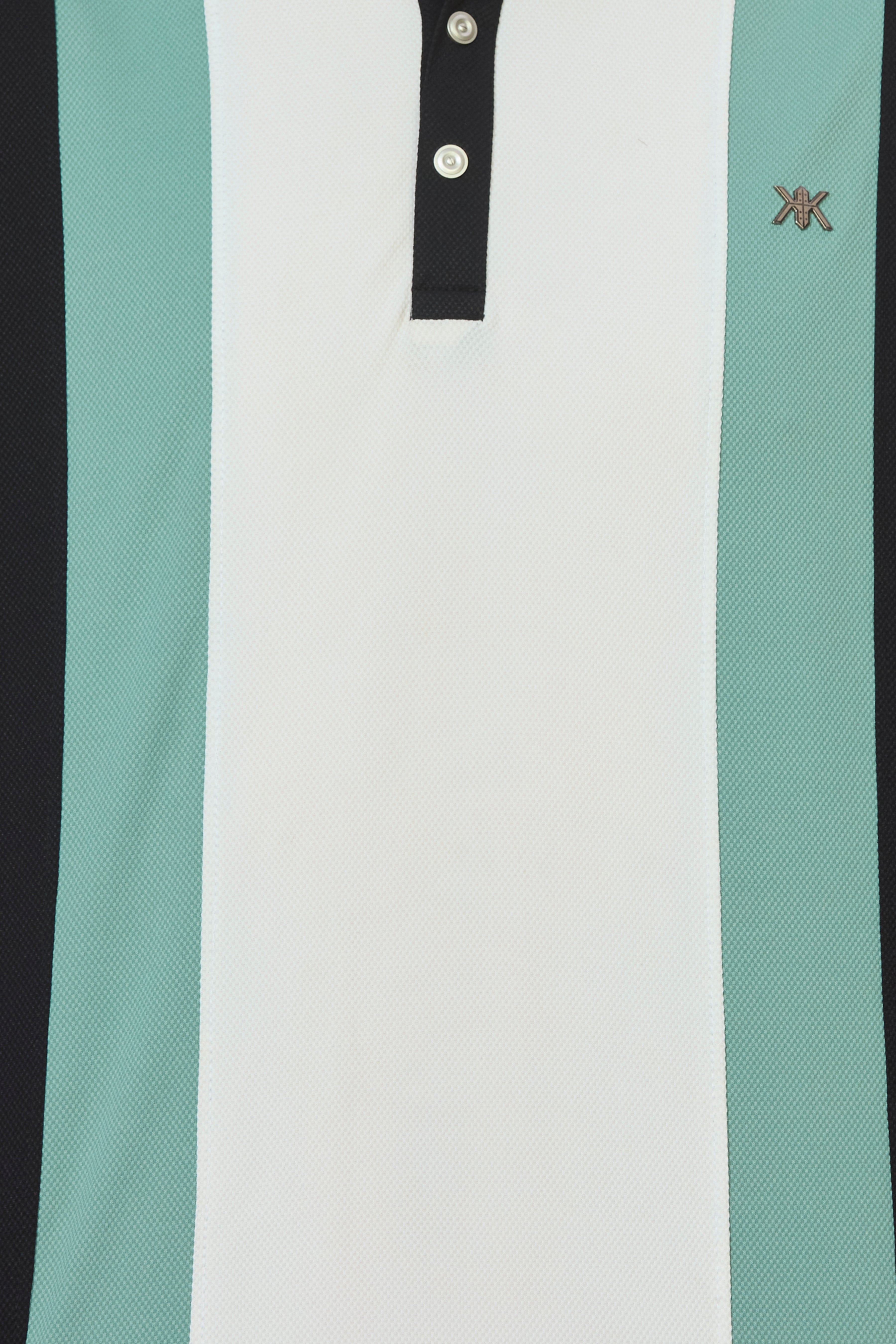 Classic Panel Polo in Black & Green