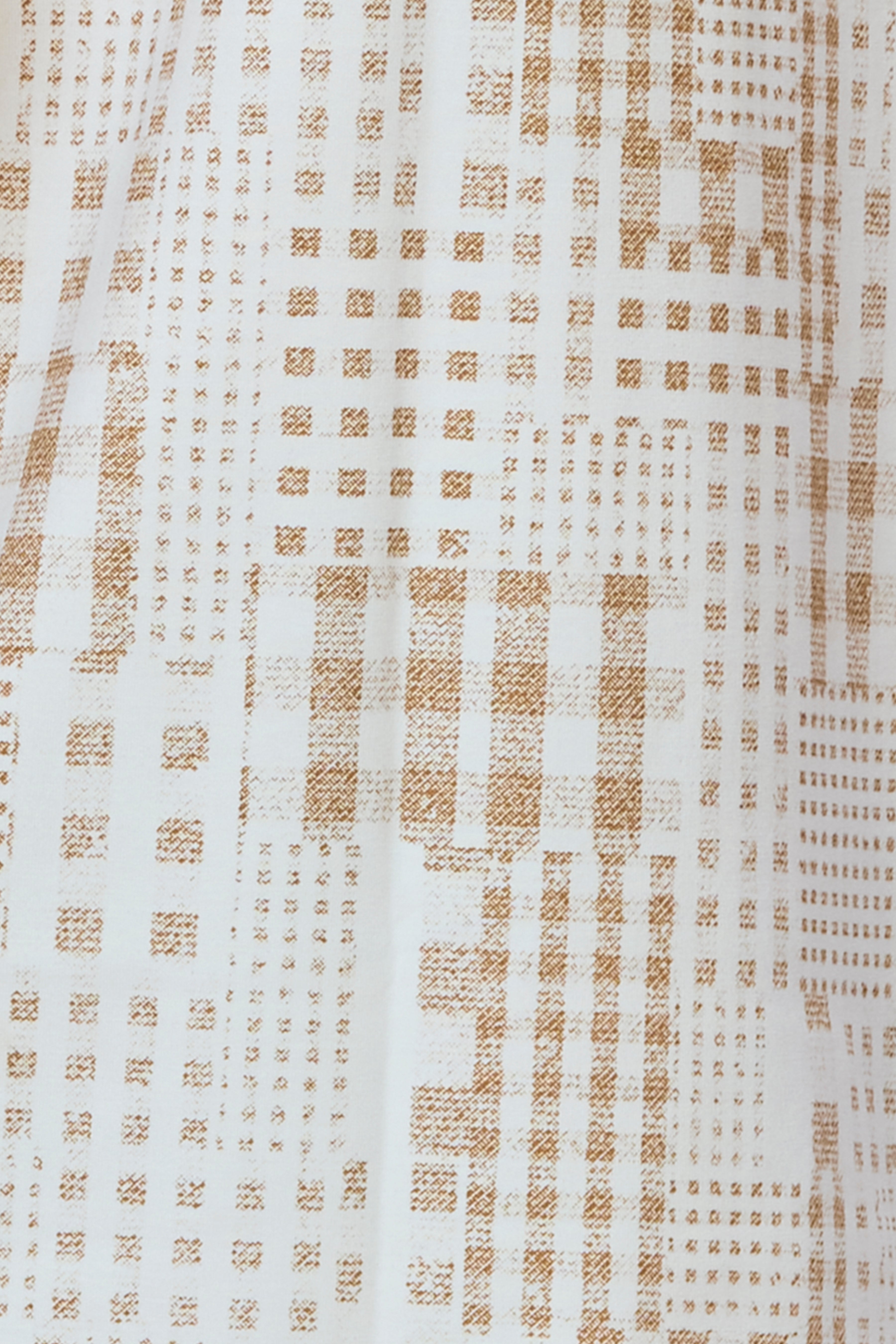 Brown Cityline Print Polo
