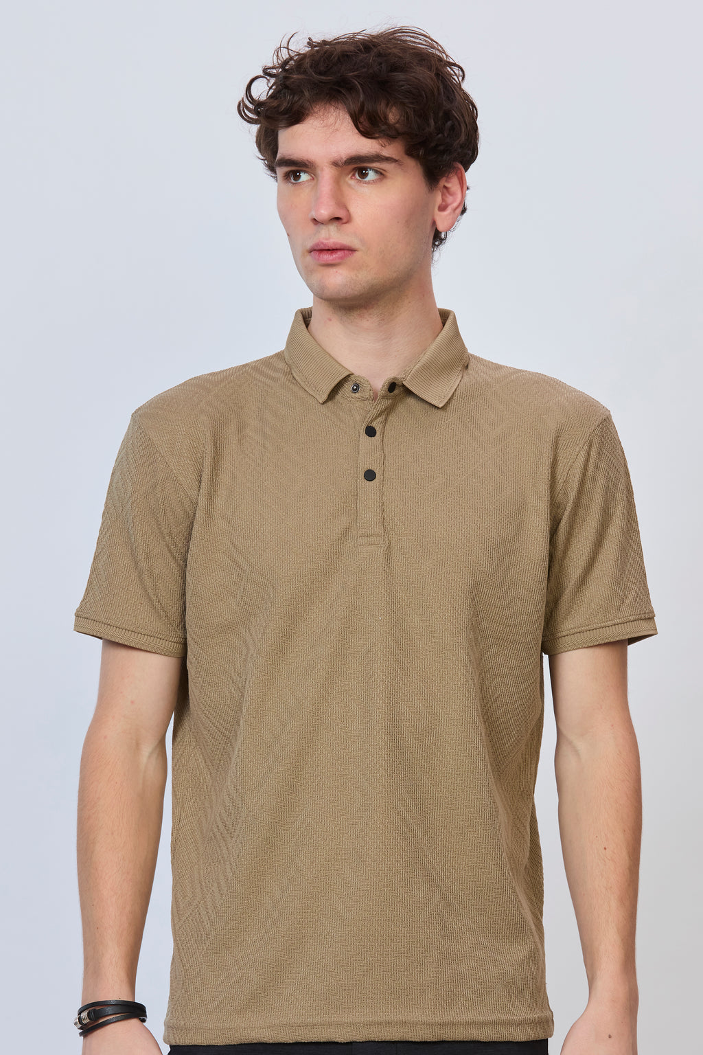 Old Money Brown Textured Polo