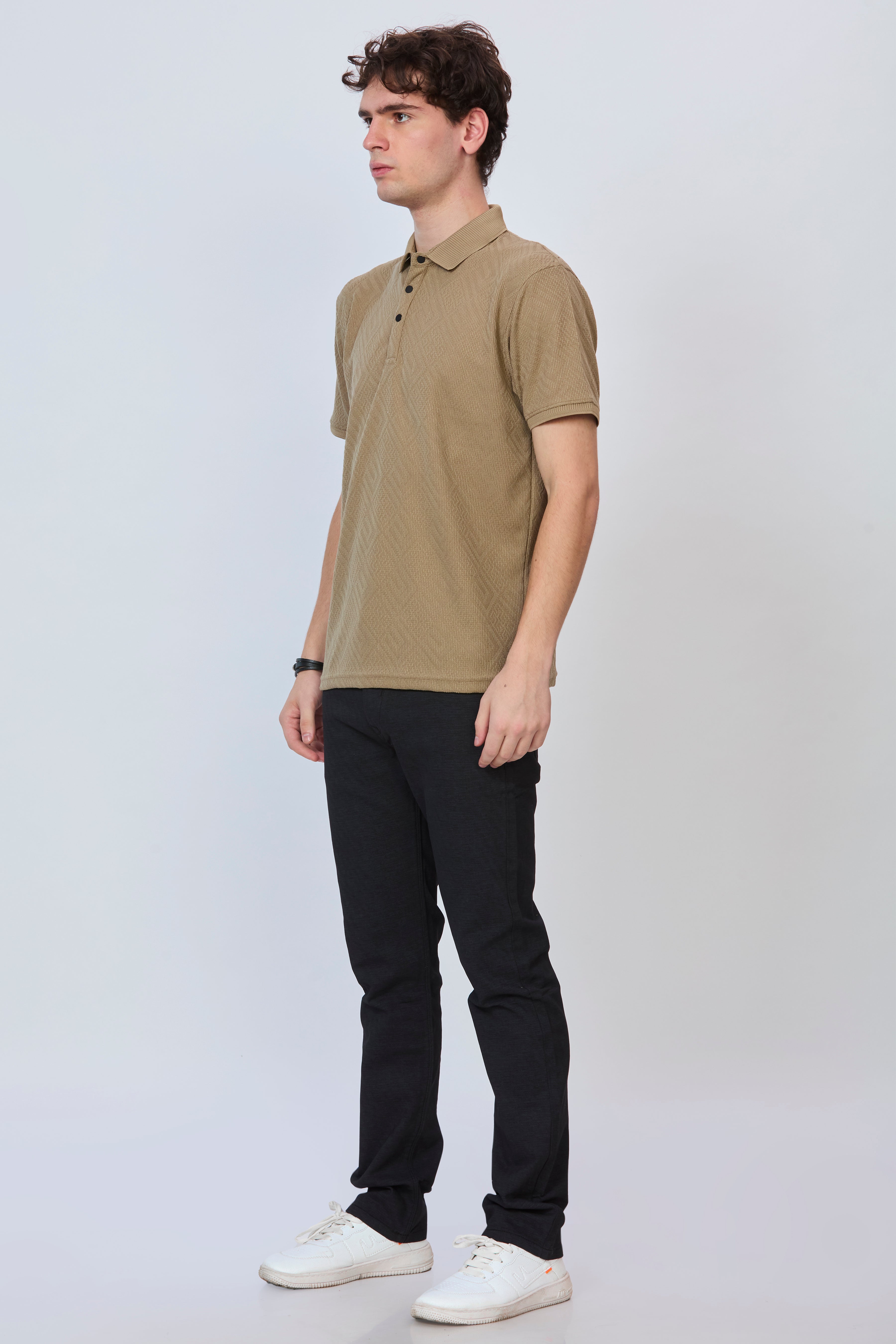 Old Money Brown Textured Polo