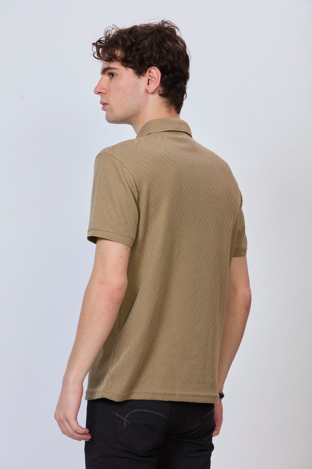 Old Money Brown Textured Polo