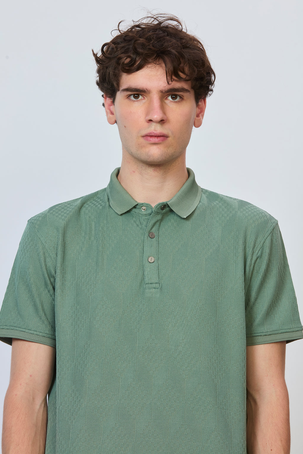 Sea Green Luxe Textured Polo