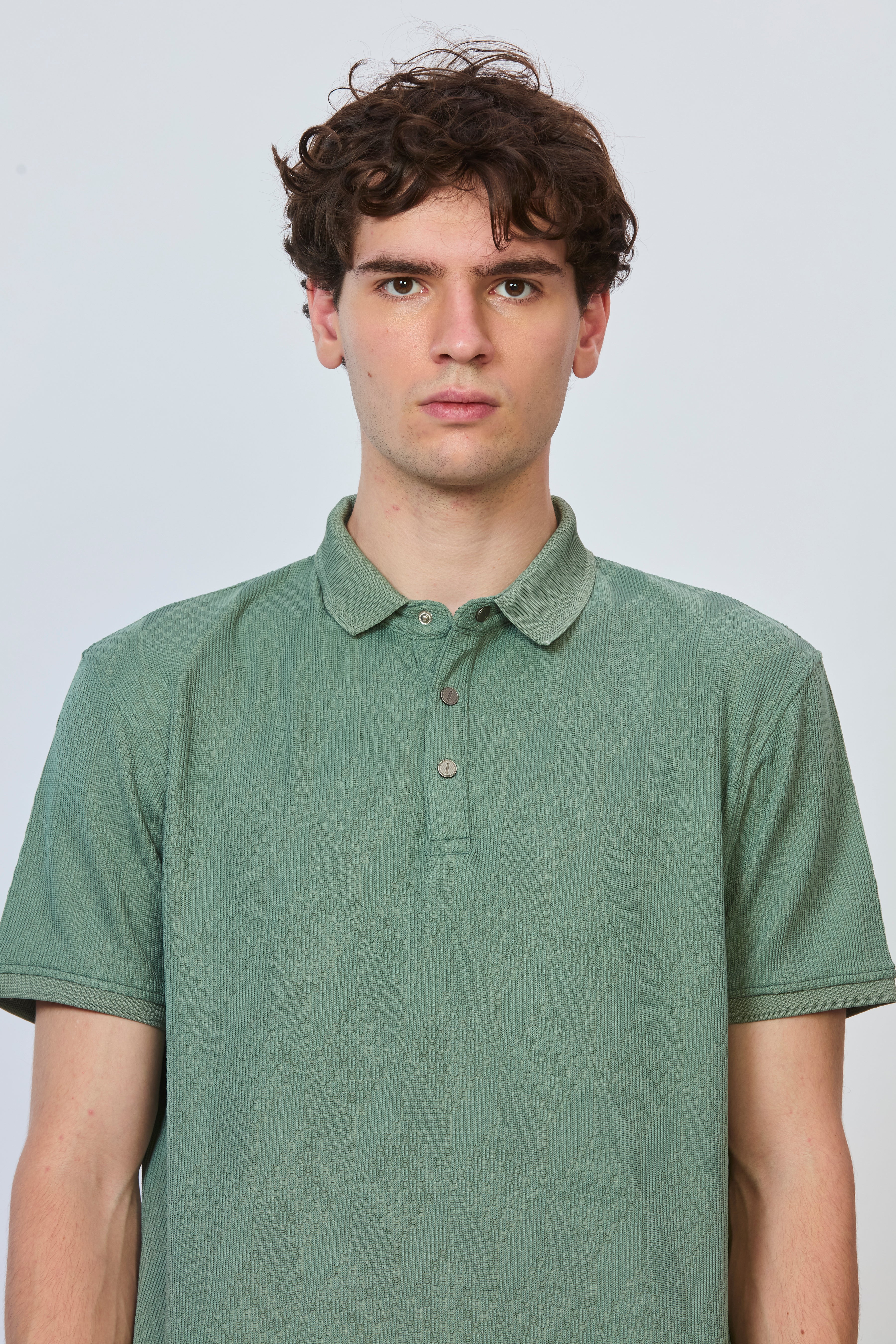 Sea Green Luxe Textured Polo