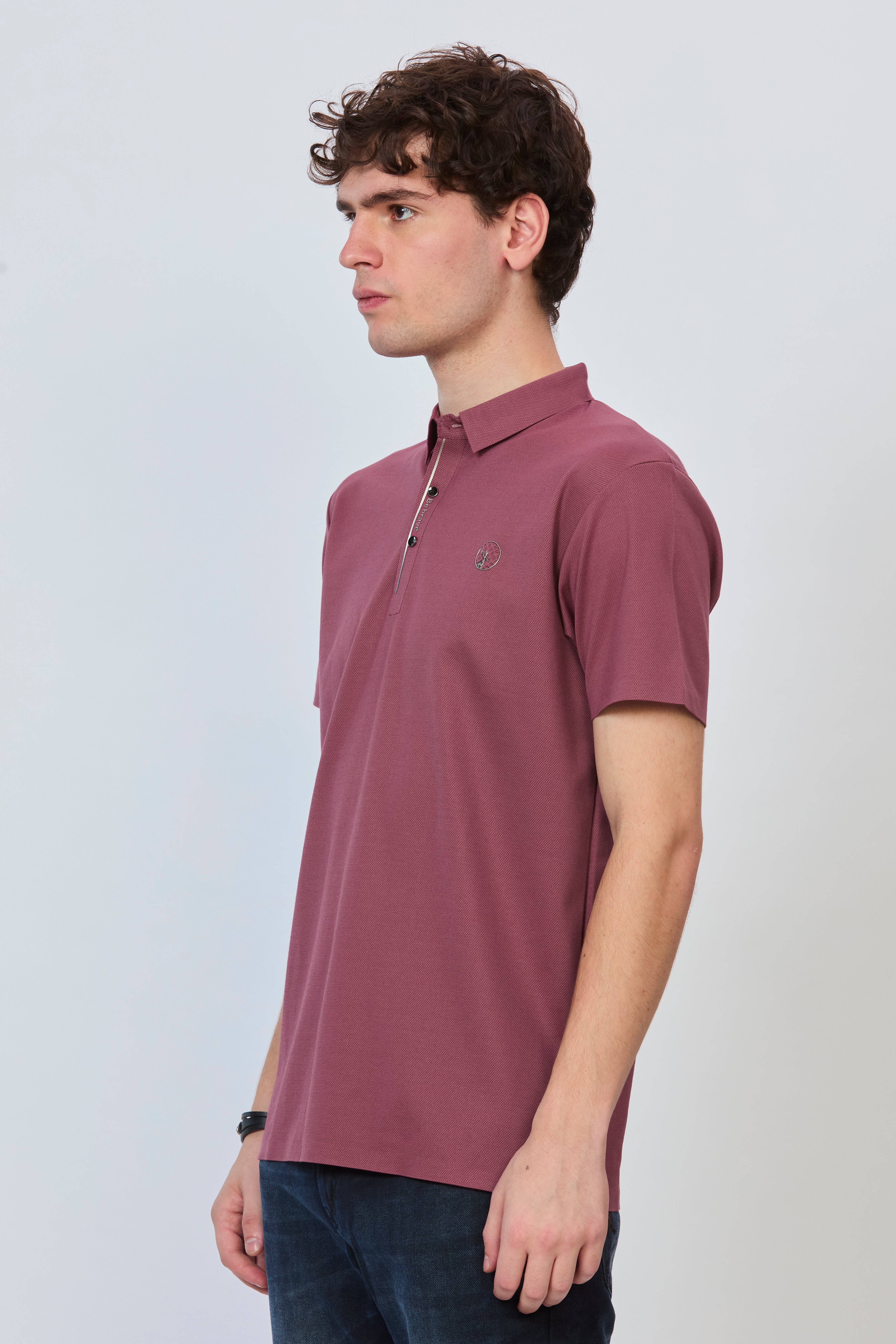 Modern Stitch-Free Polo in Onion