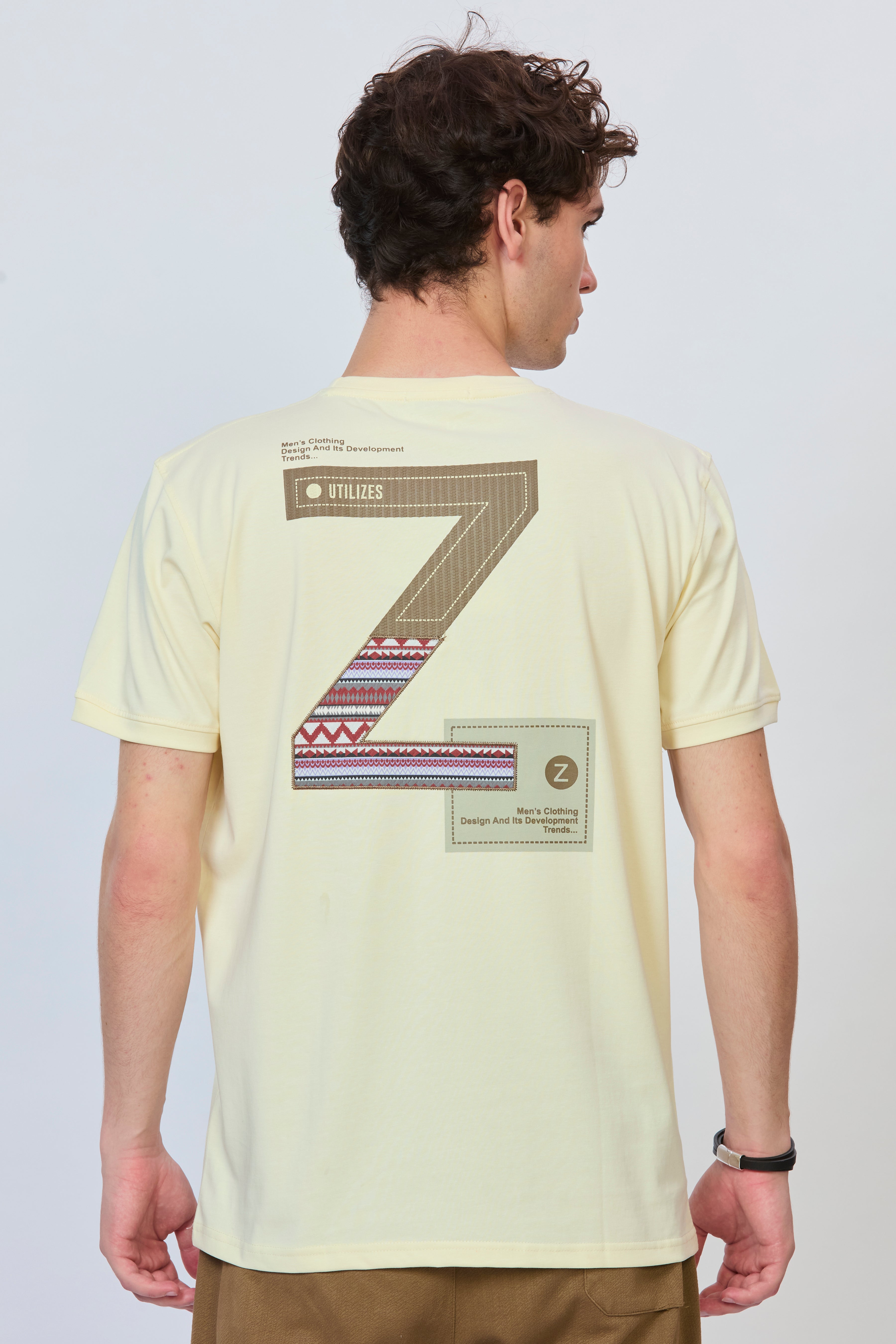 CreamWave Oversize Back Print Tee