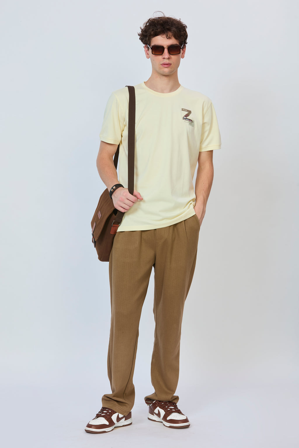 CreamWave Oversize Back Print Tee