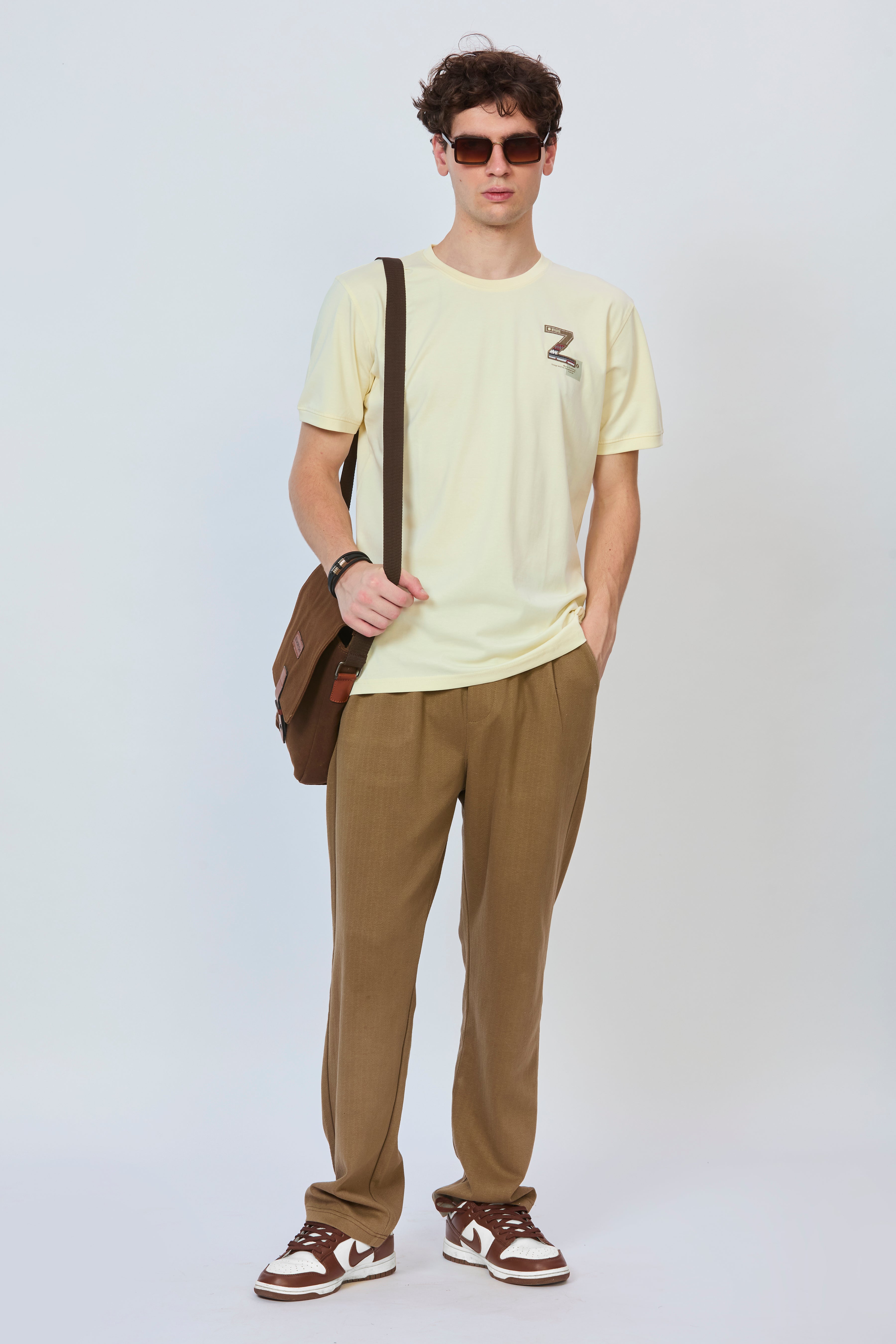 CreamWave Oversize Back Print Tee