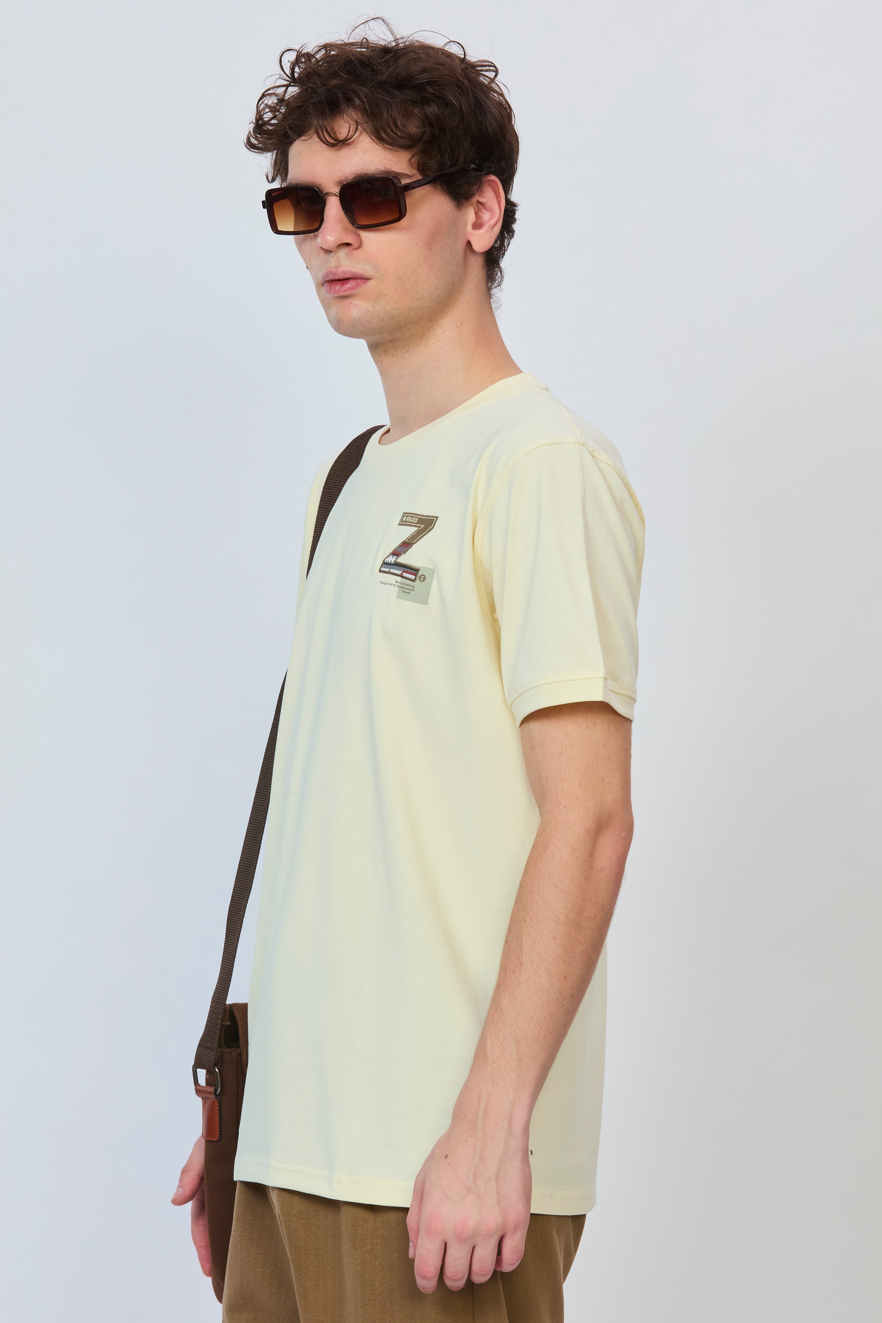 CreamWave Oversize Back Print Tee