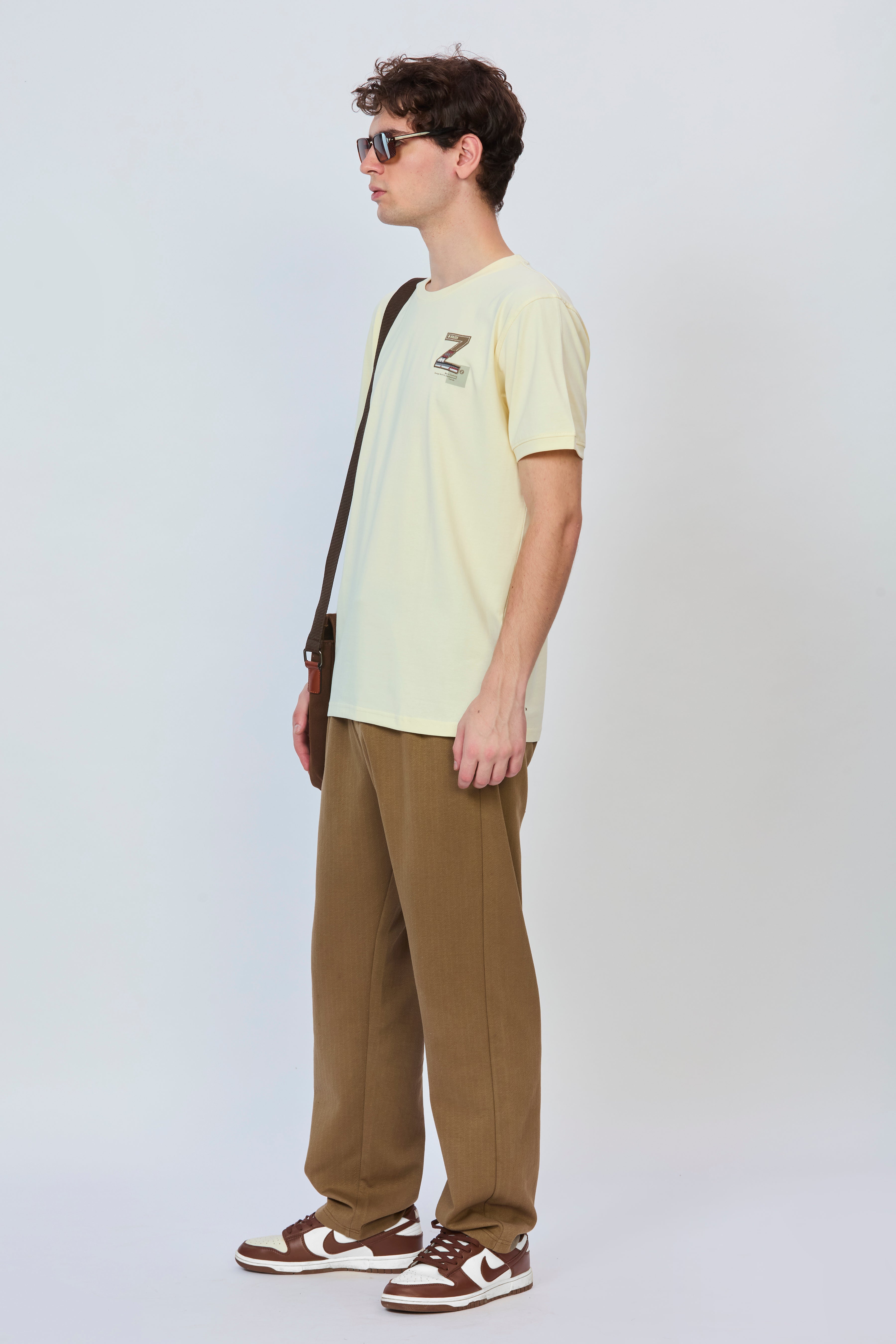 CreamWave Oversize Back Print Tee