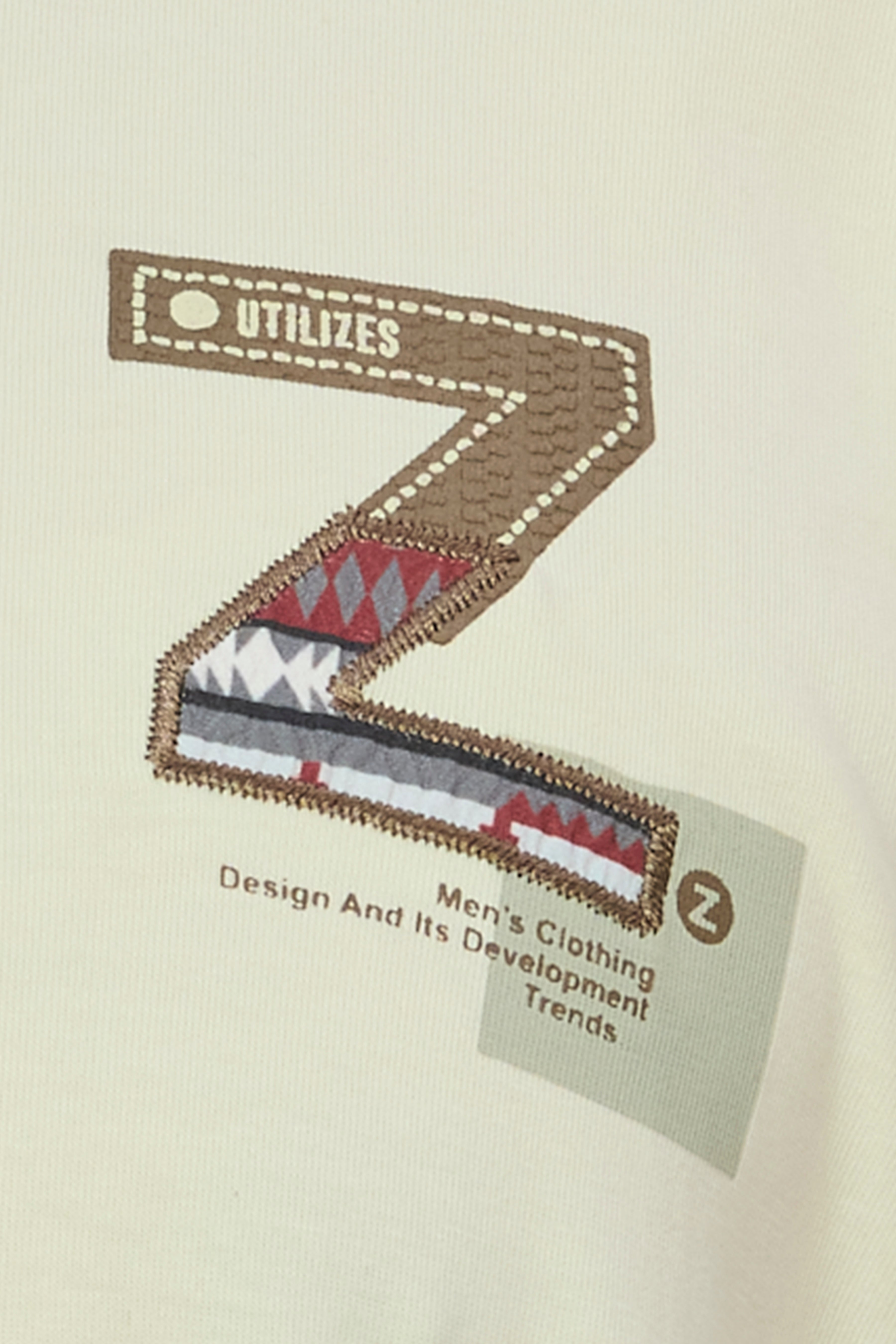 CreamWave Oversize Back Print Tee
