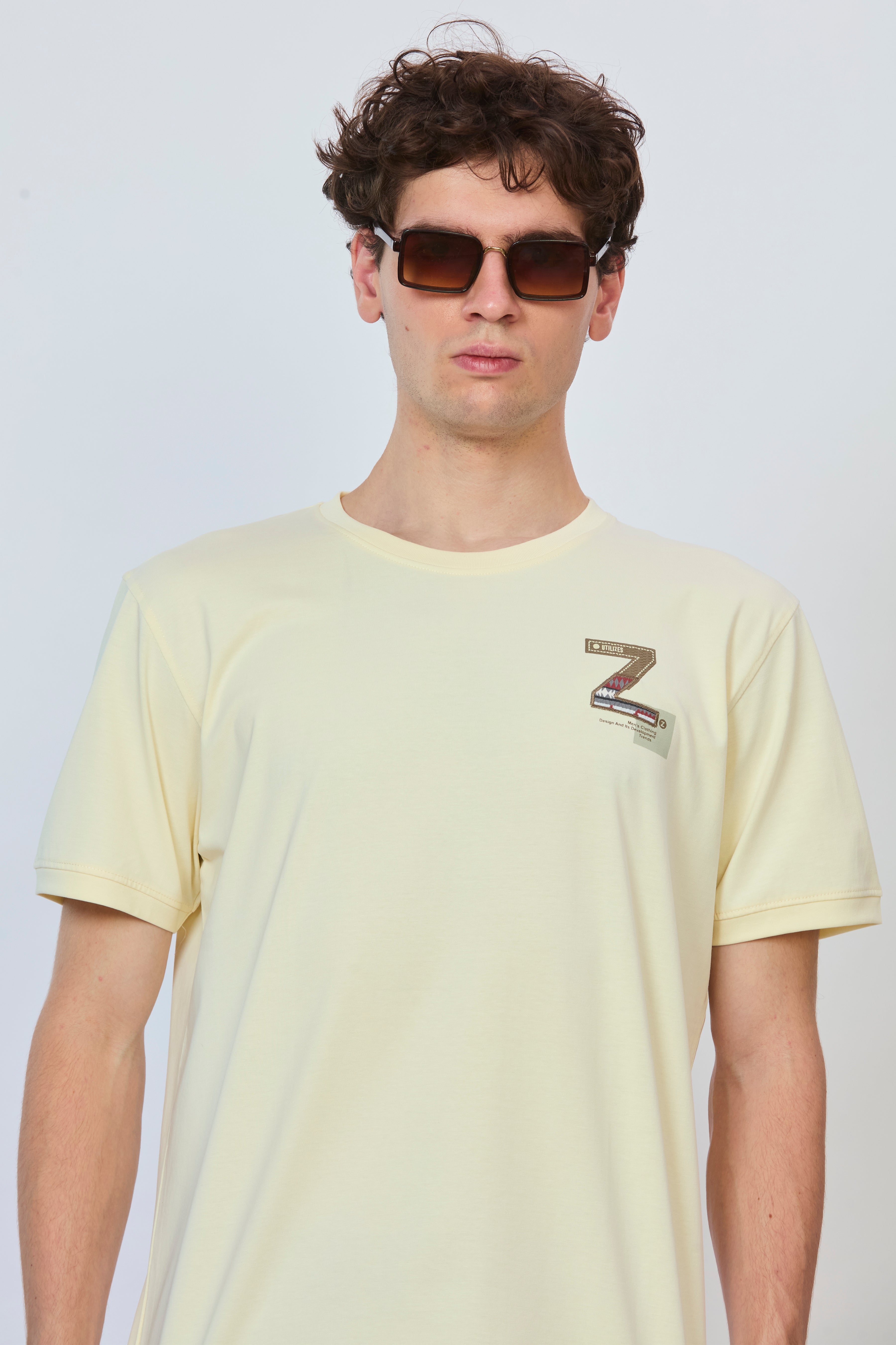 CreamWave Oversize Back Print Tee