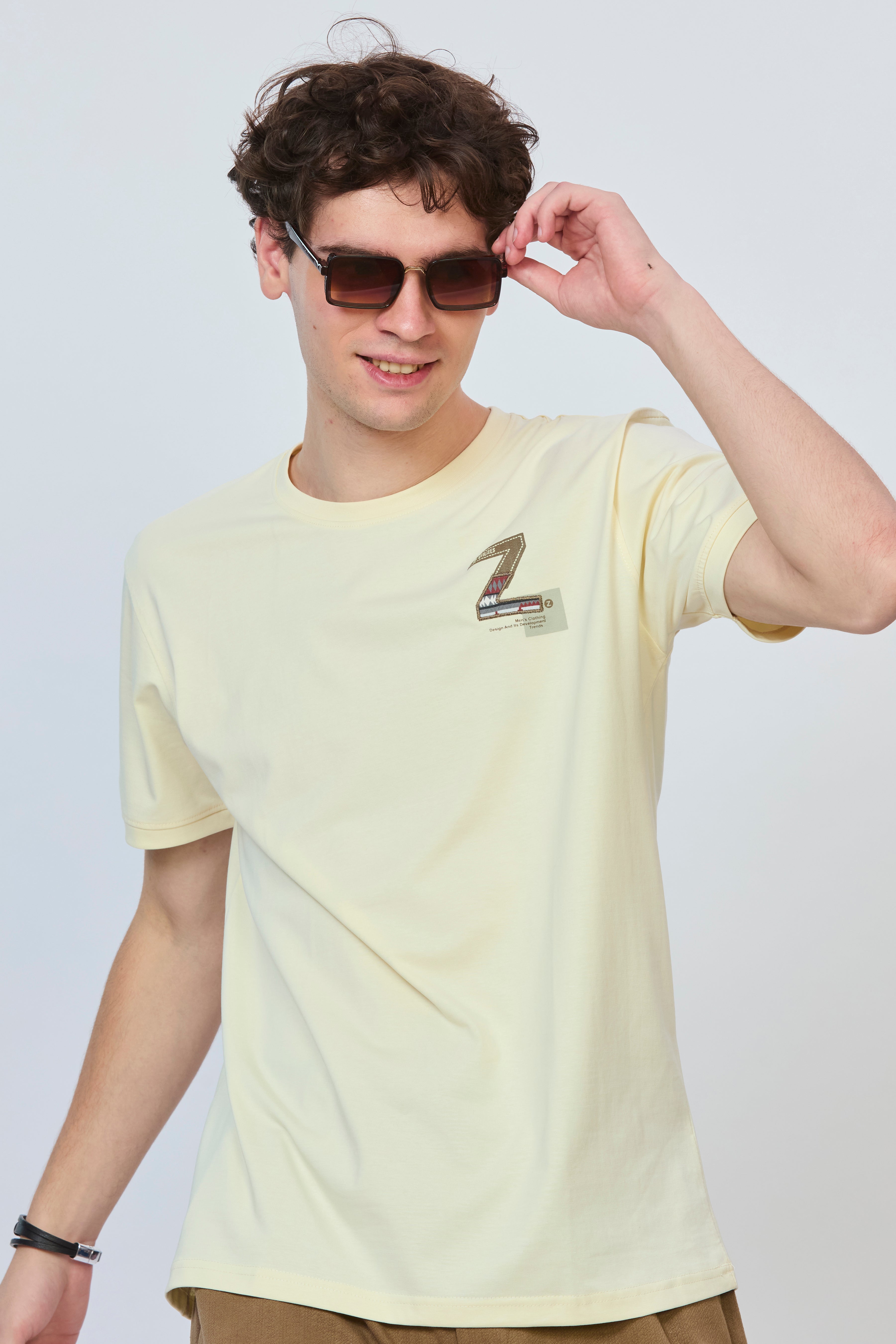 CreamWave Oversize Back Print Tee