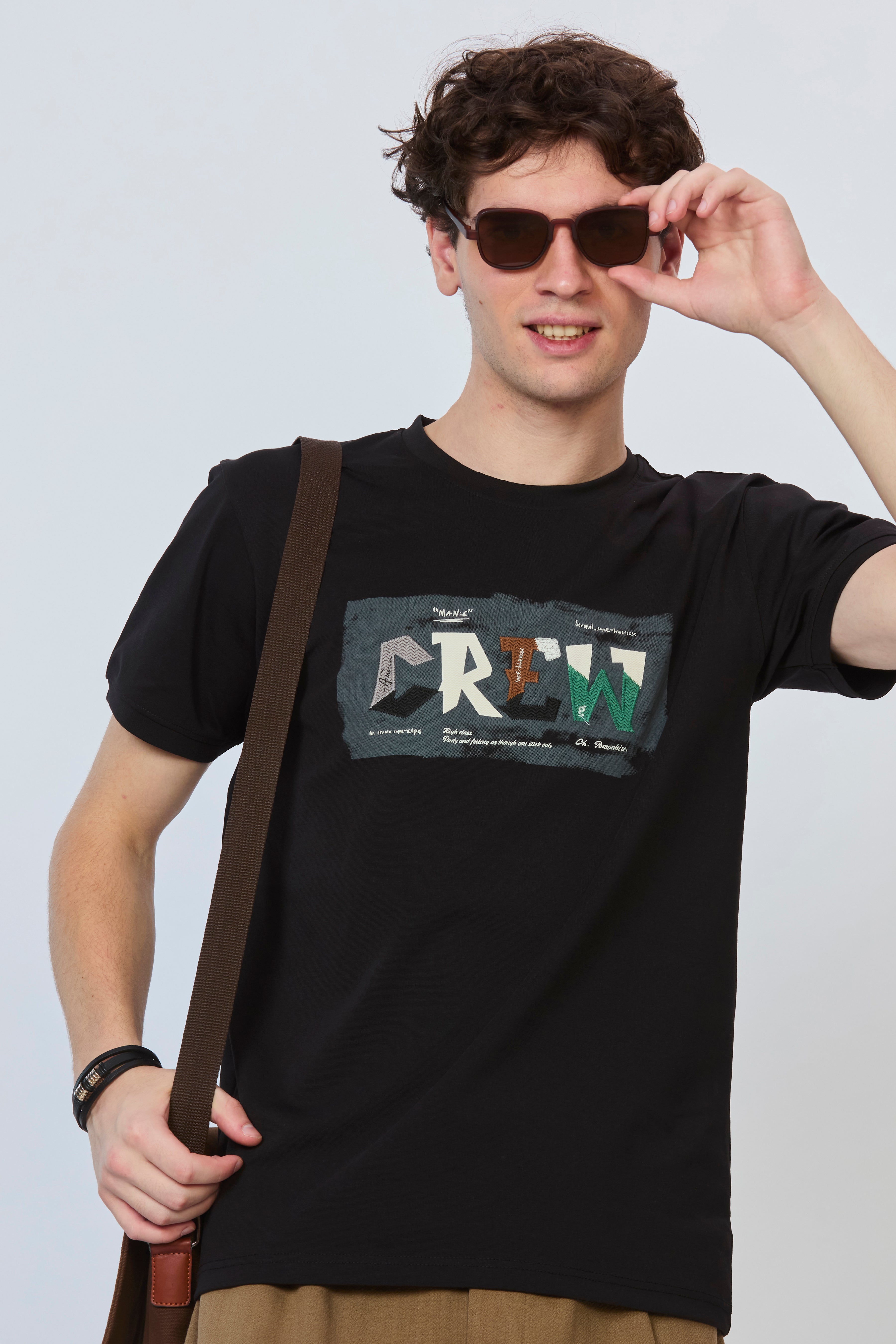 Shadow Stitch Print Tee