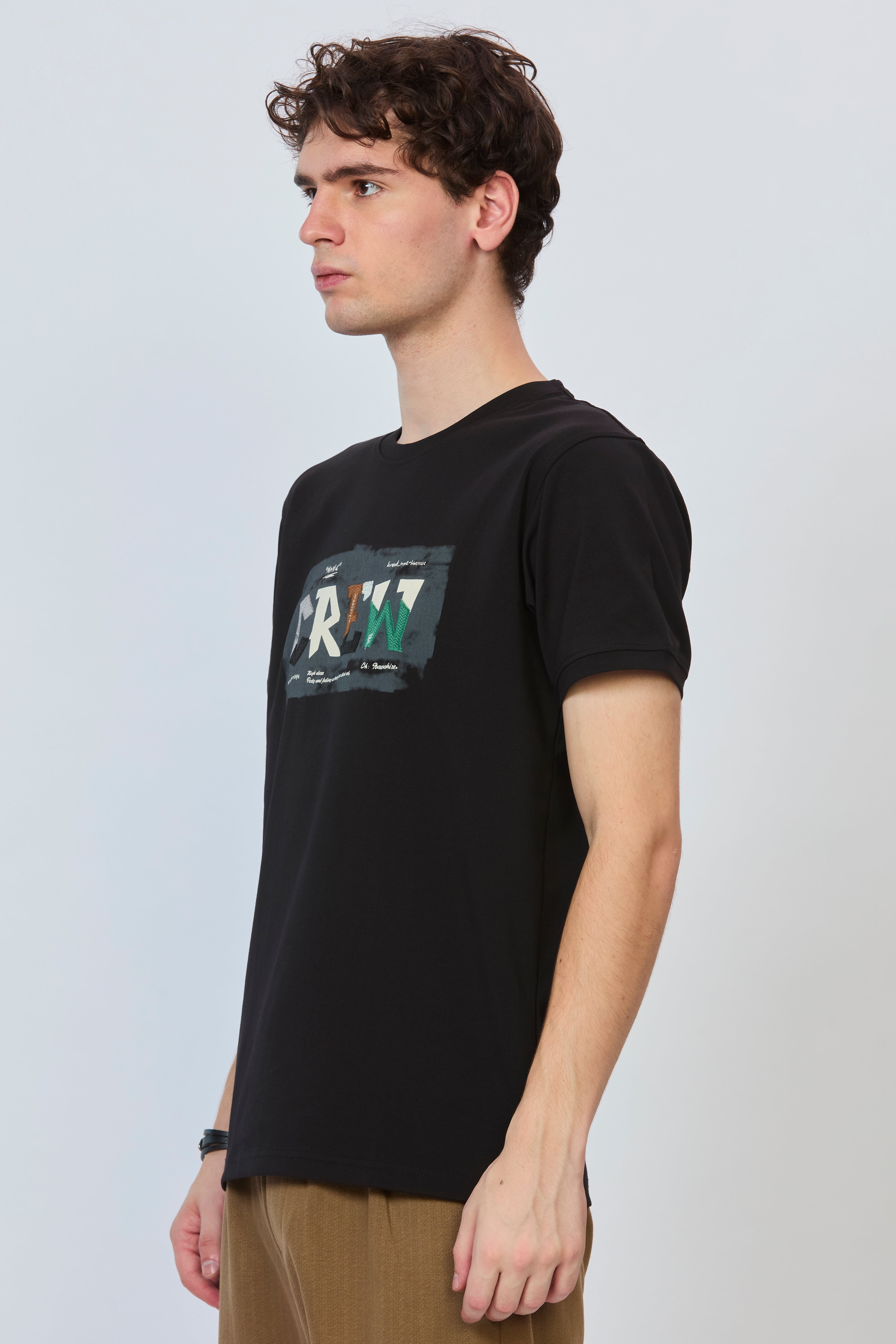 Shadow Stitch Print Tee