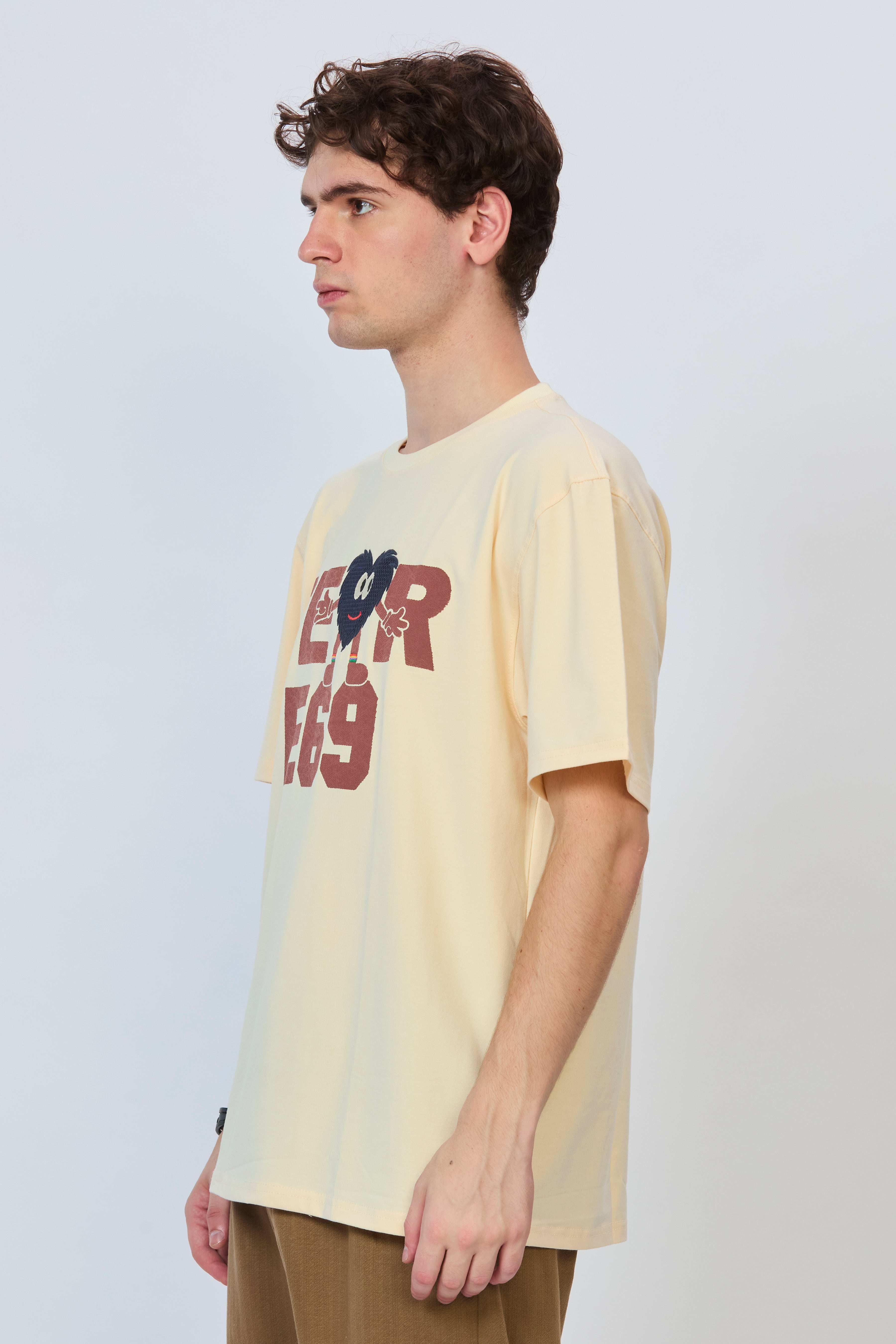 Cream Oversized Cotton T-Shirt