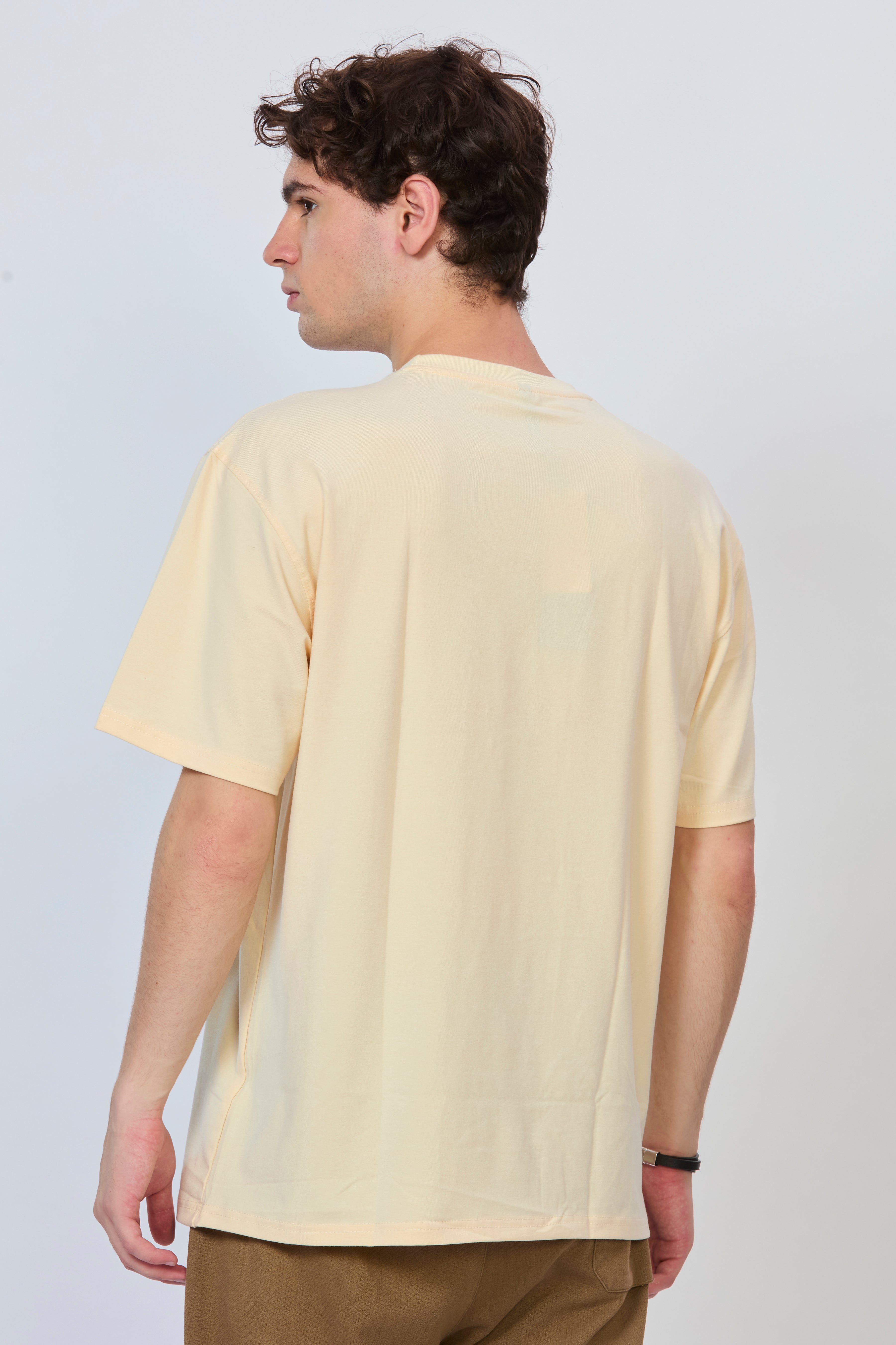Cream Oversized Cotton T-Shirt