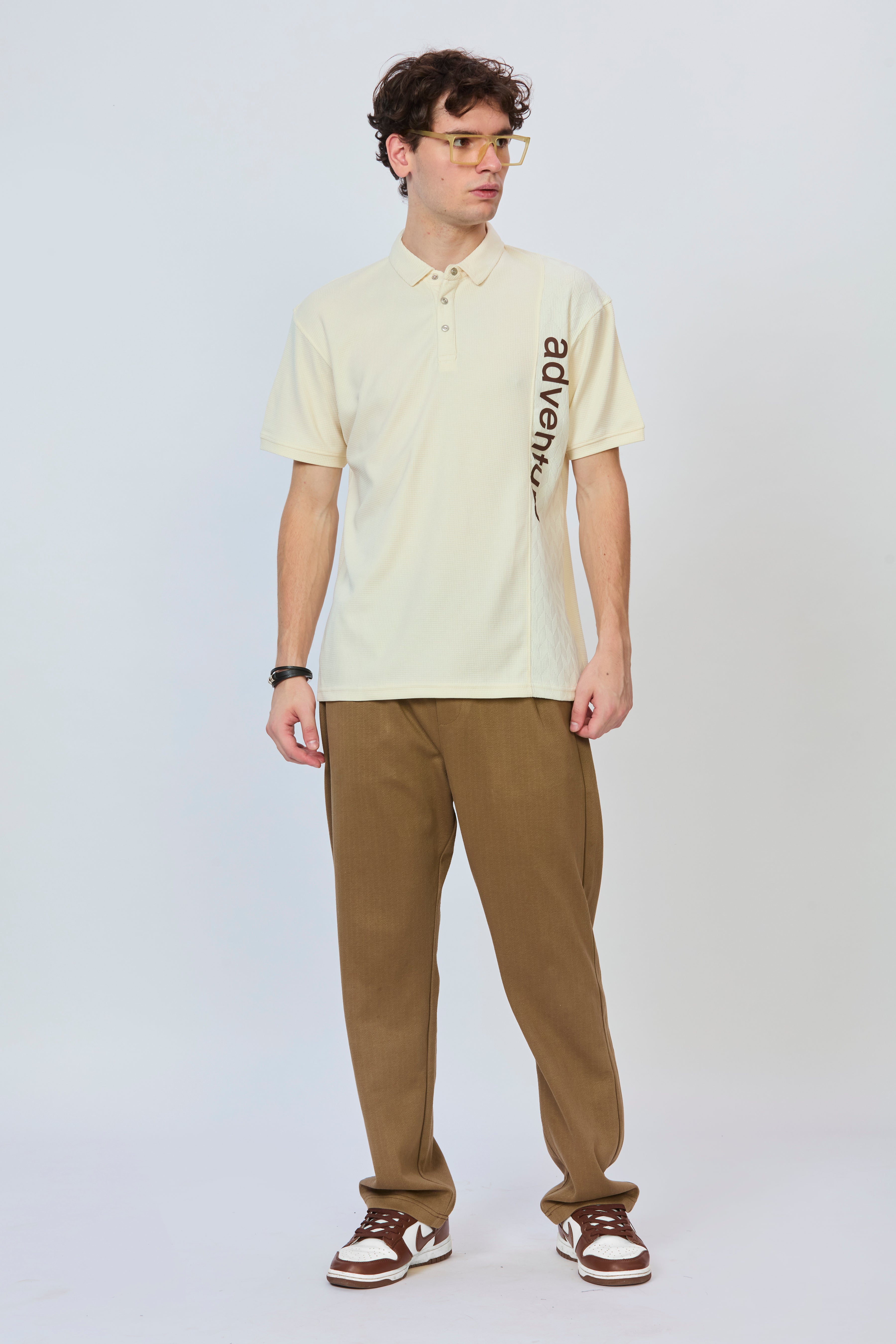 Cream Edge Cut & Sew Polo