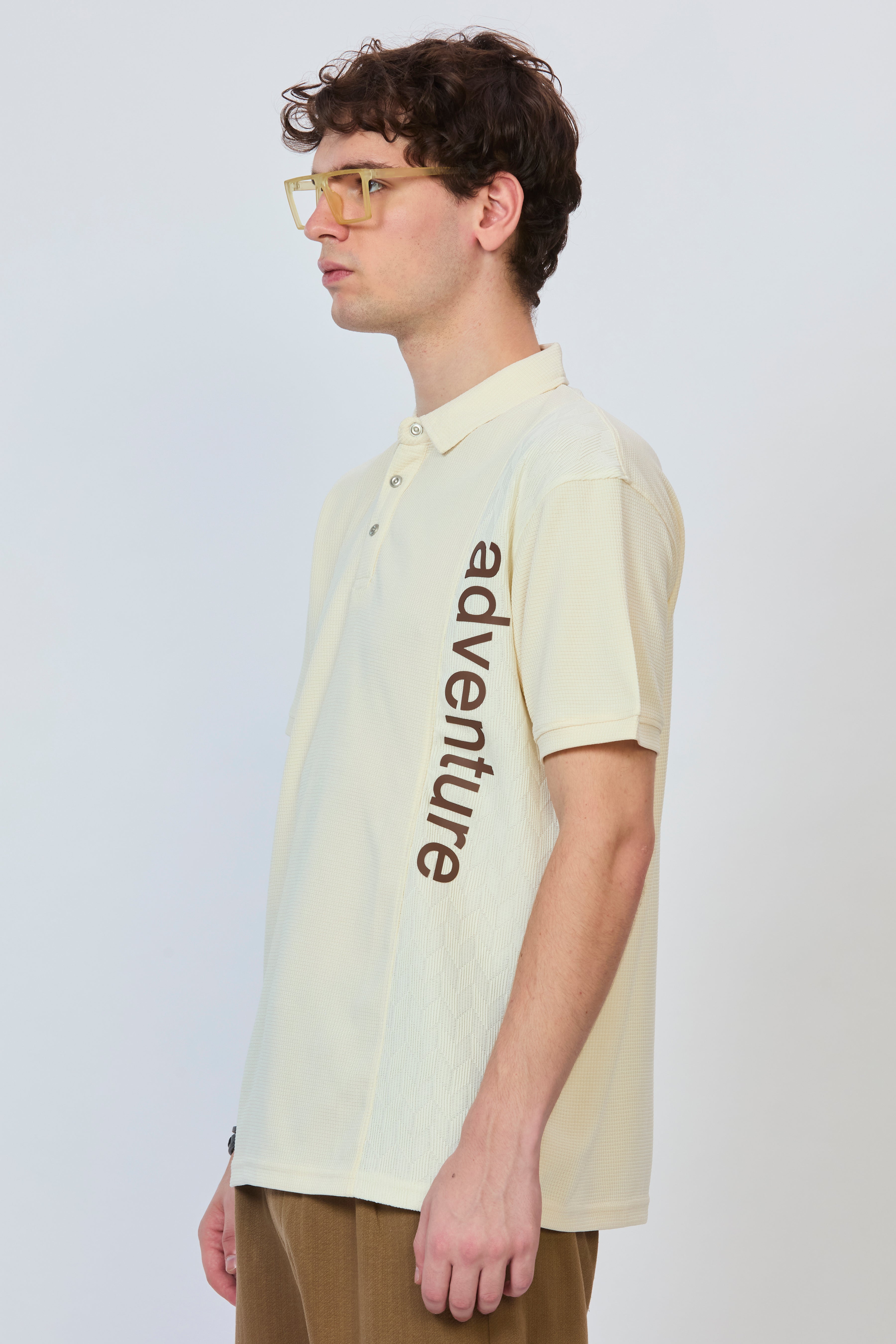 Cream Edge Cut & Sew Polo