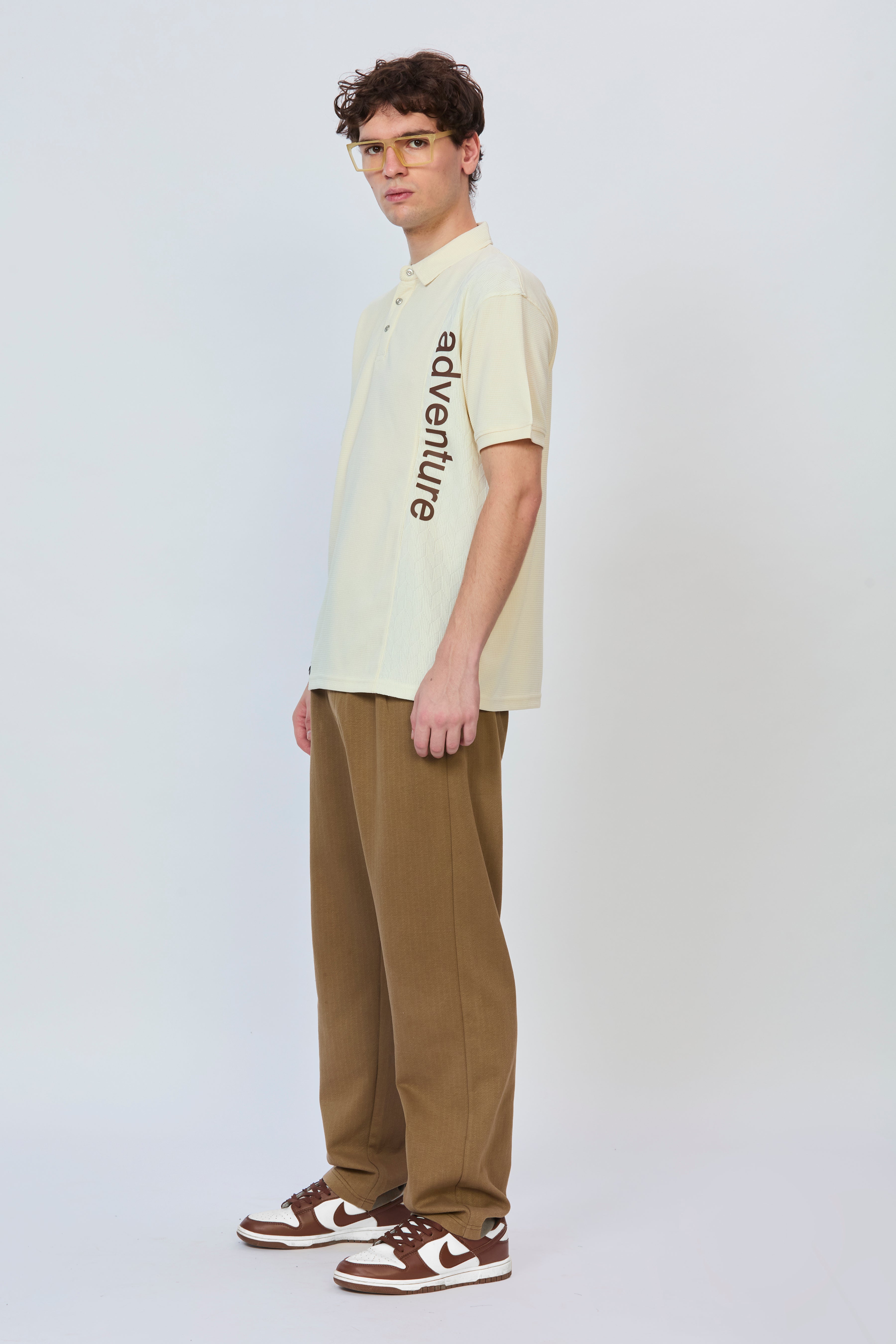 Cream Edge Cut & Sew Polo