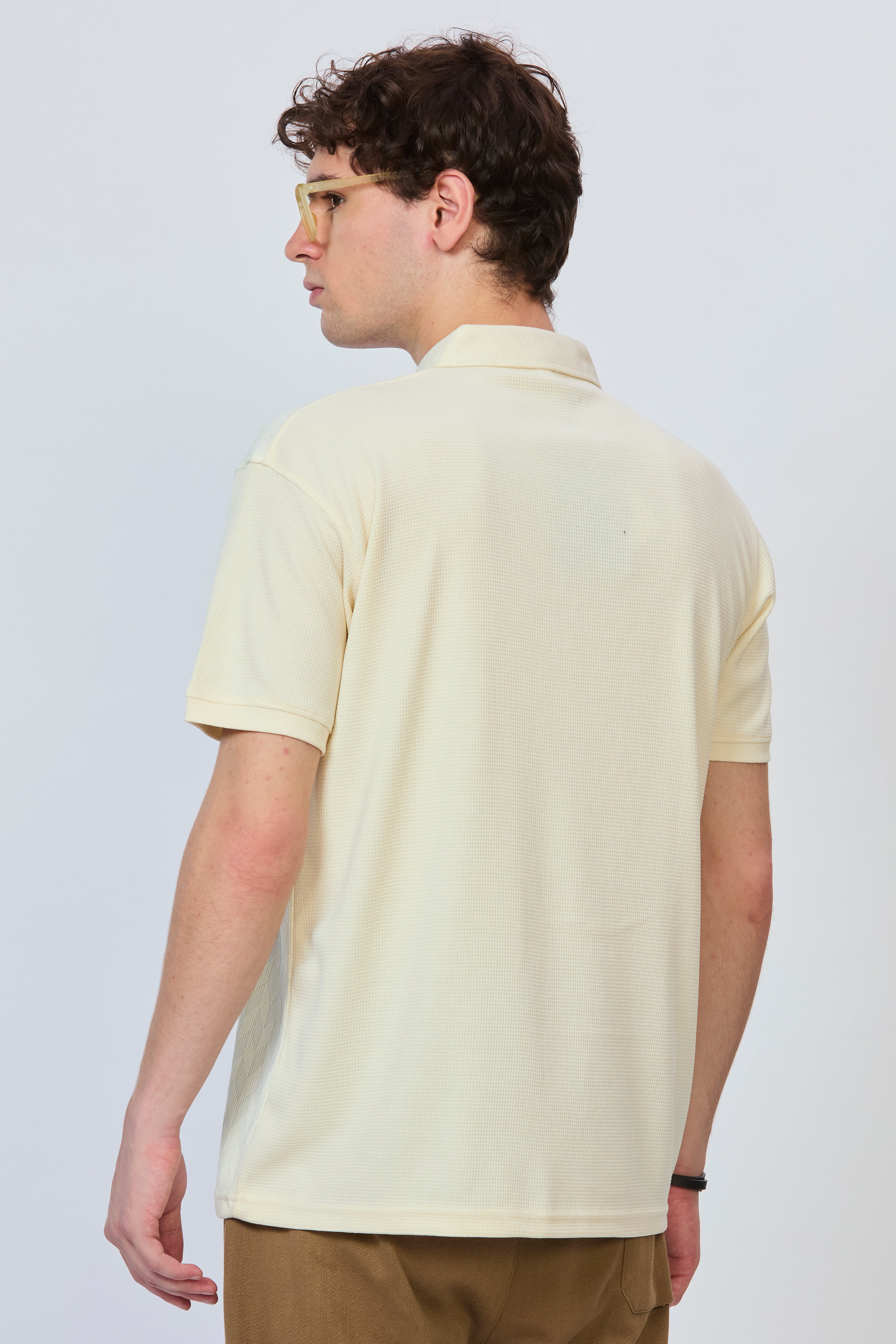 Cream Edge Cut & Sew Polo