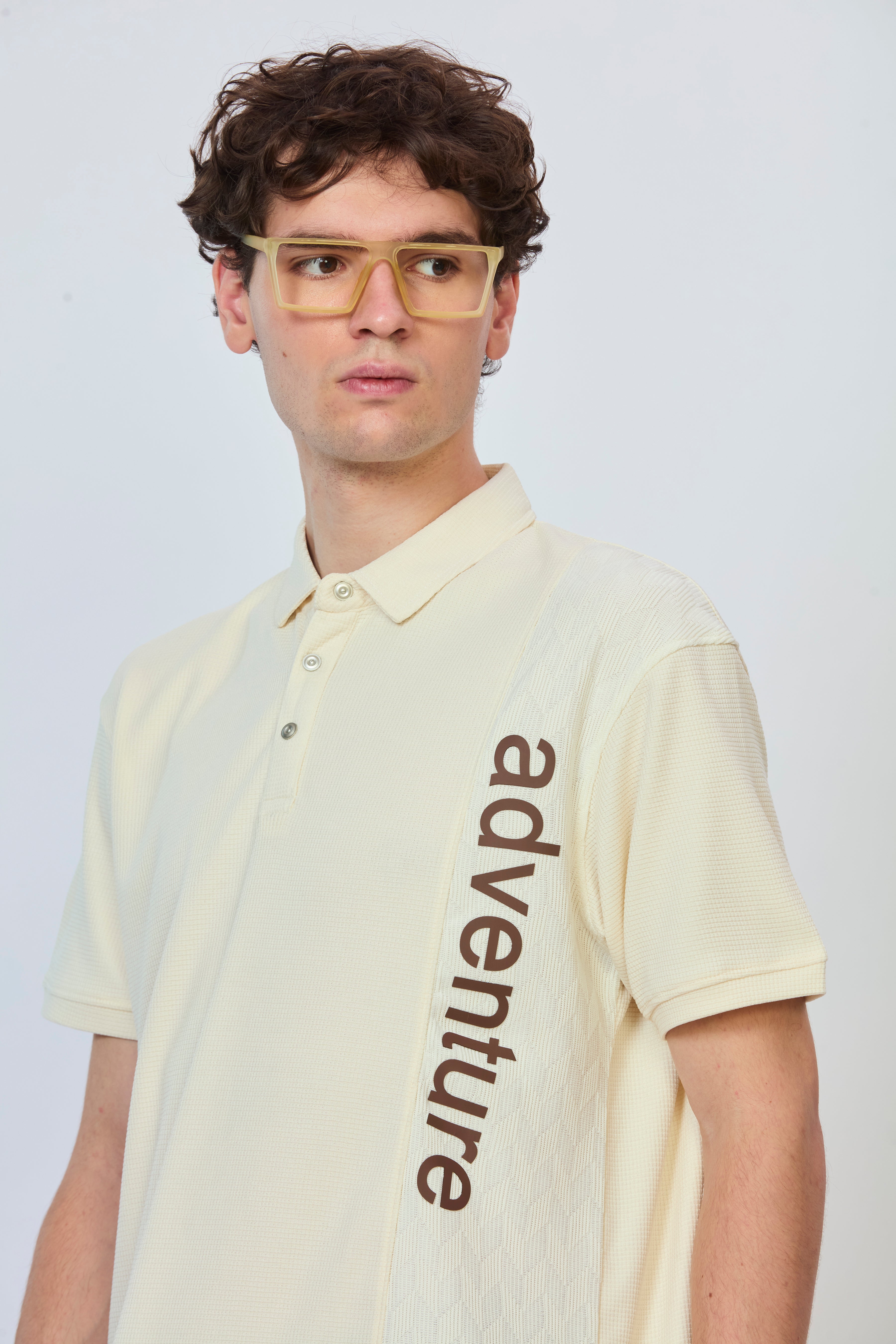 Cream Edge Cut & Sew Polo