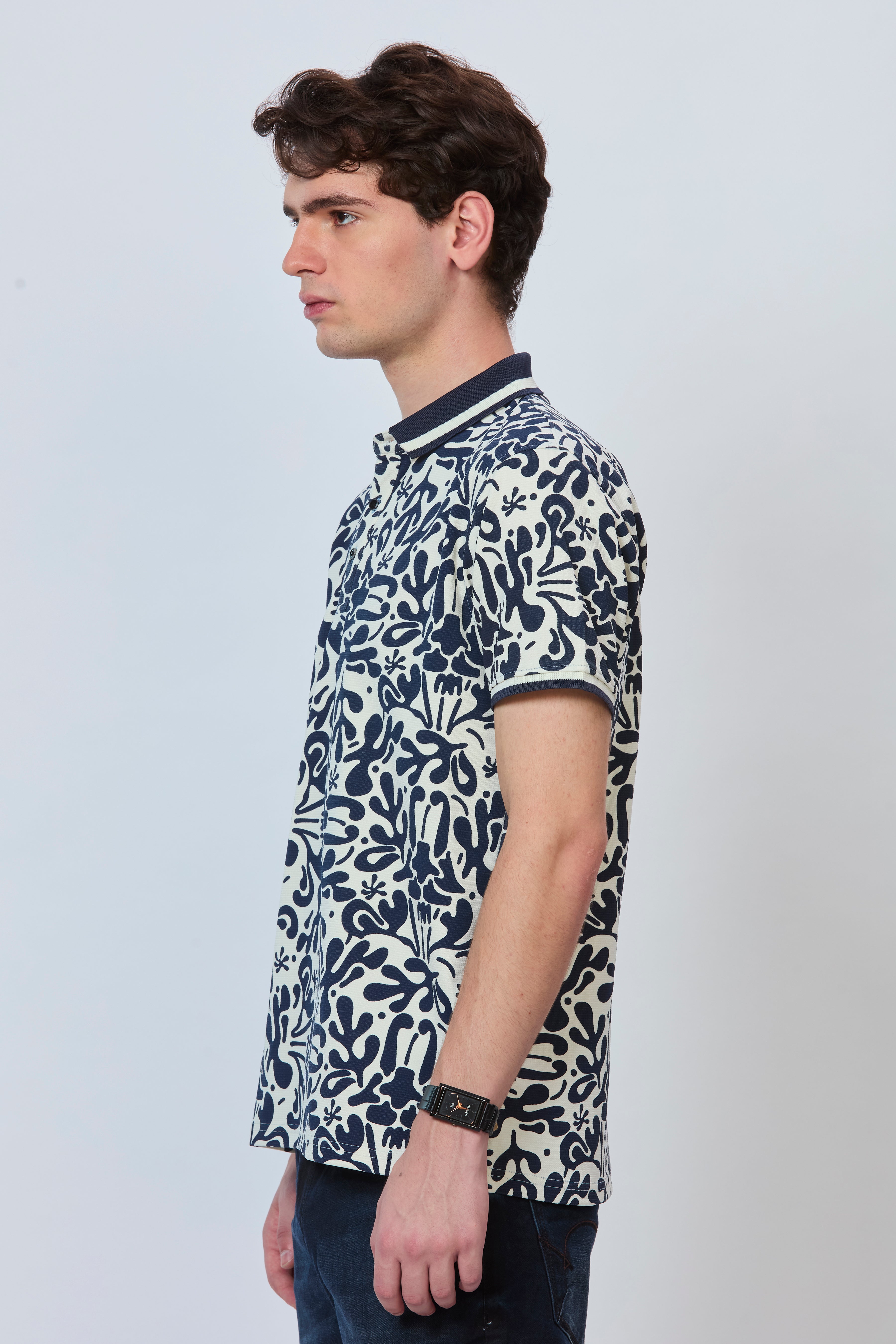 Luxe Patterned Polo
