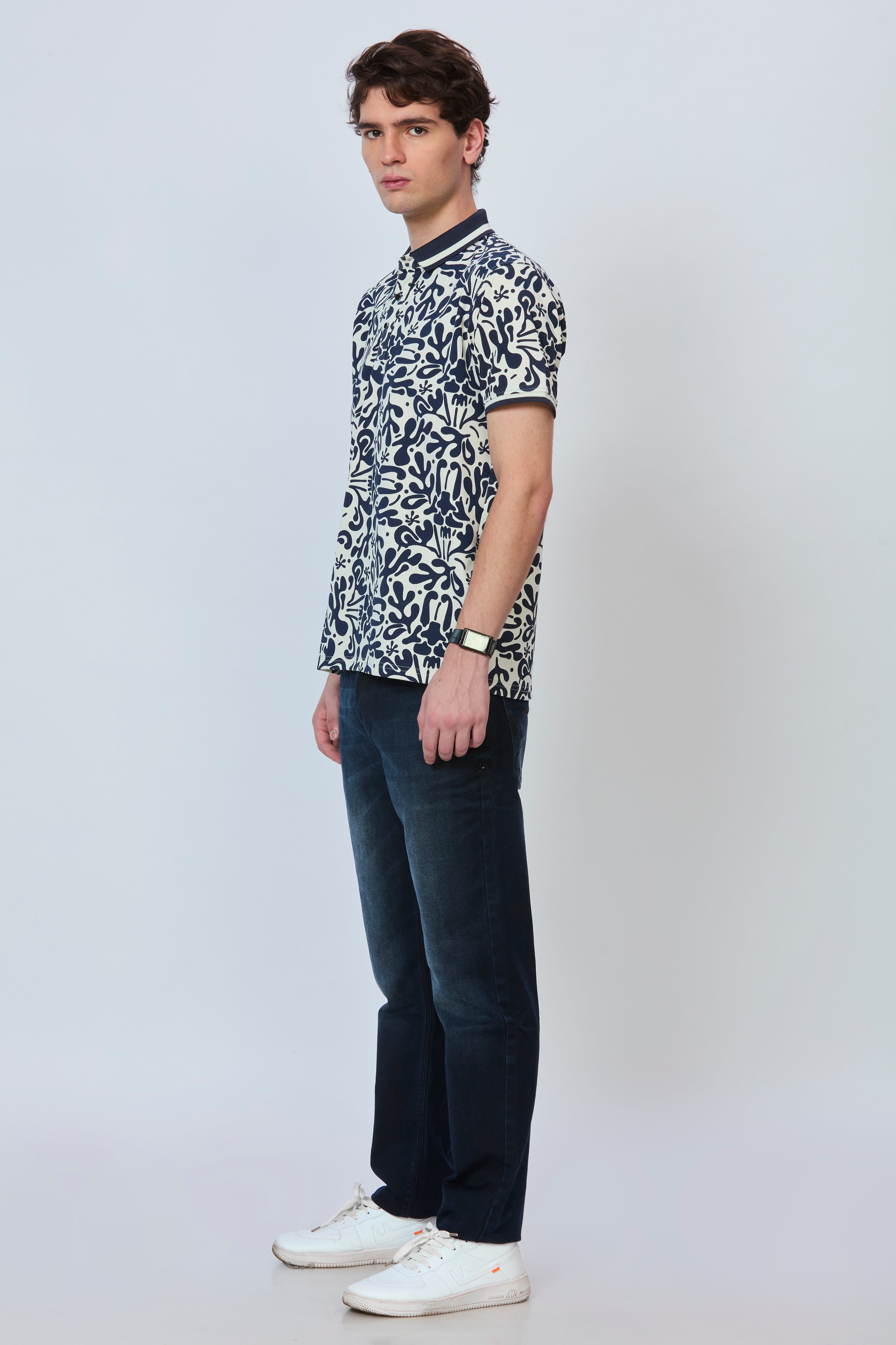 Luxe Patterned Polo