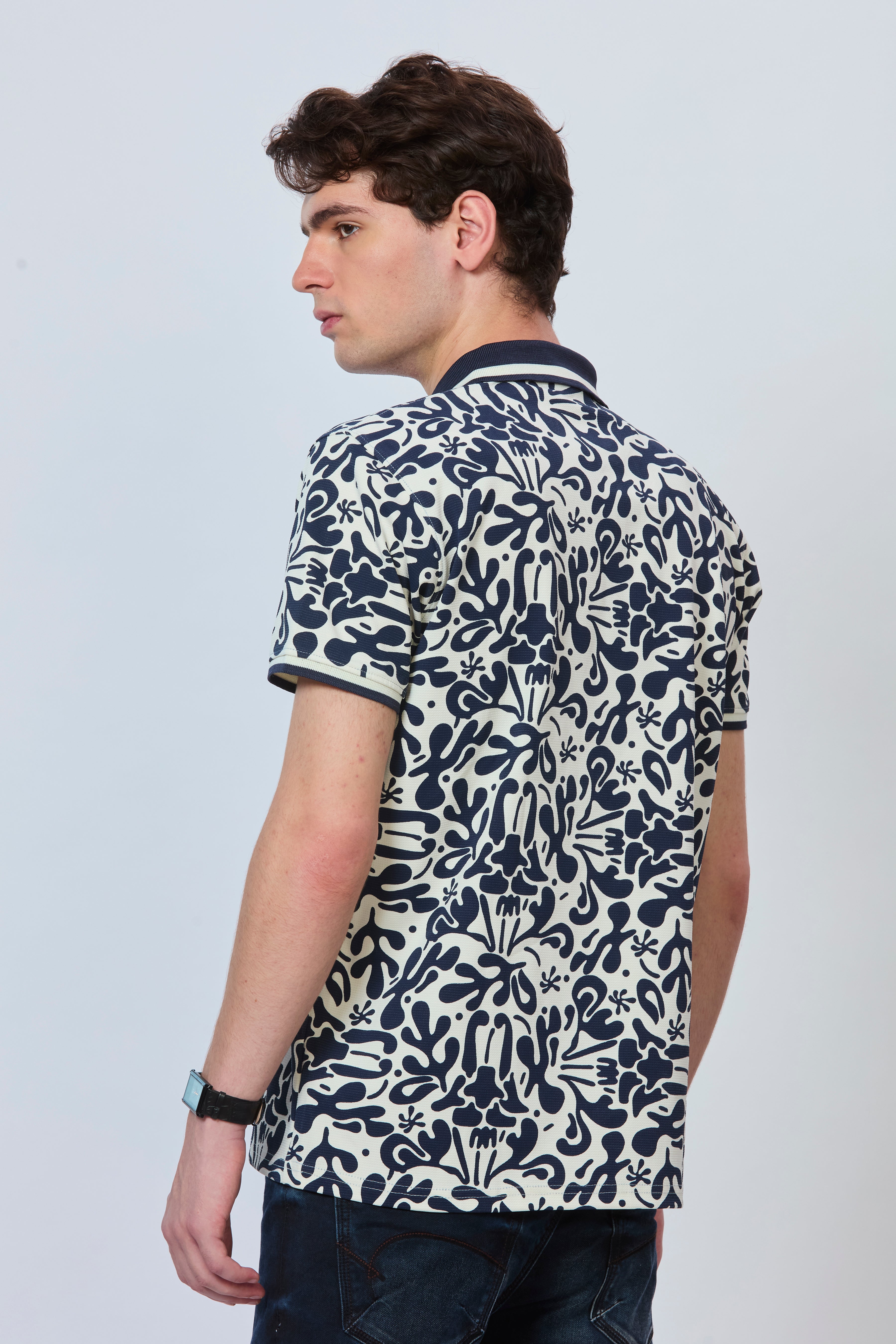 Luxe Patterned Polo