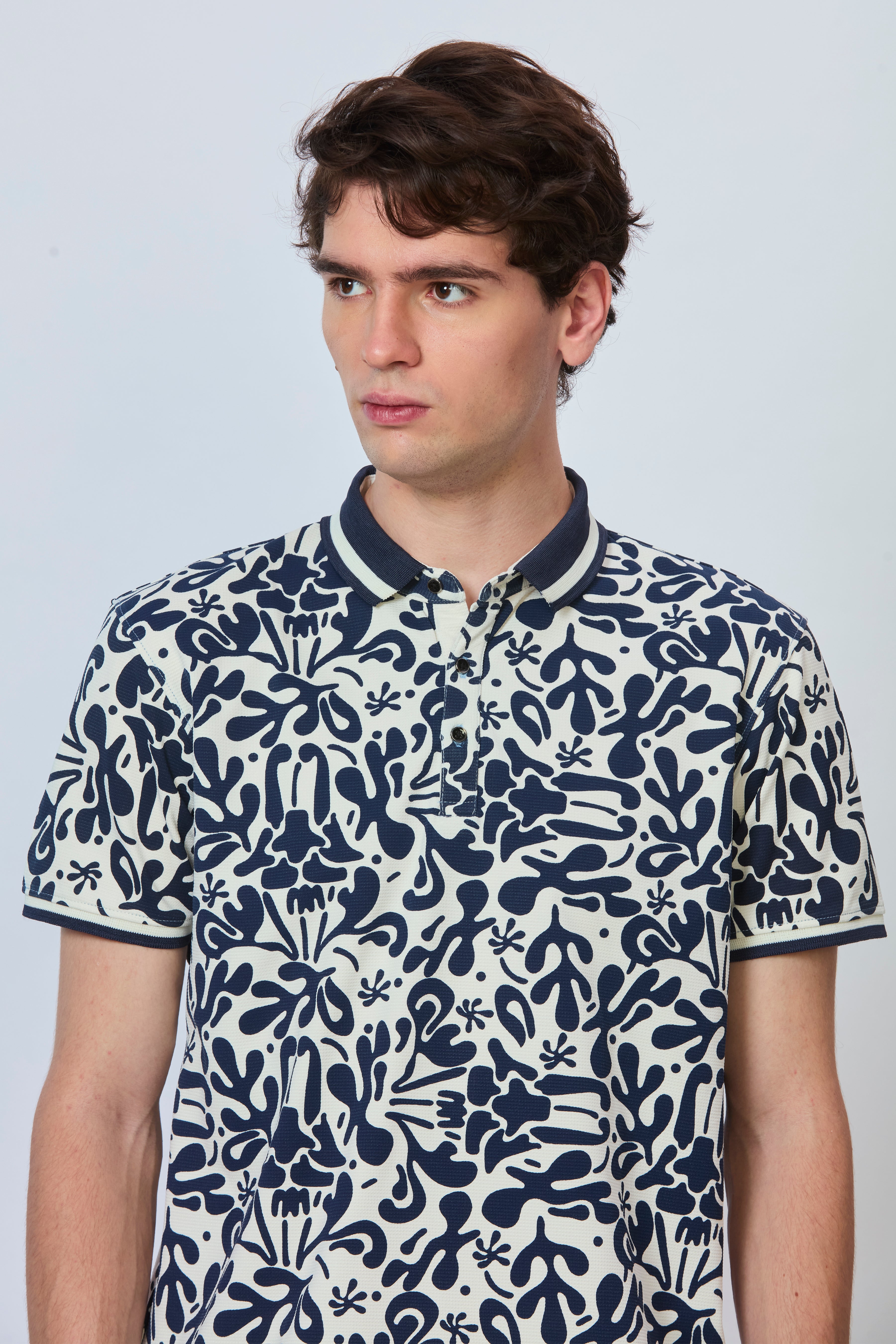 Luxe Patterned Polo
