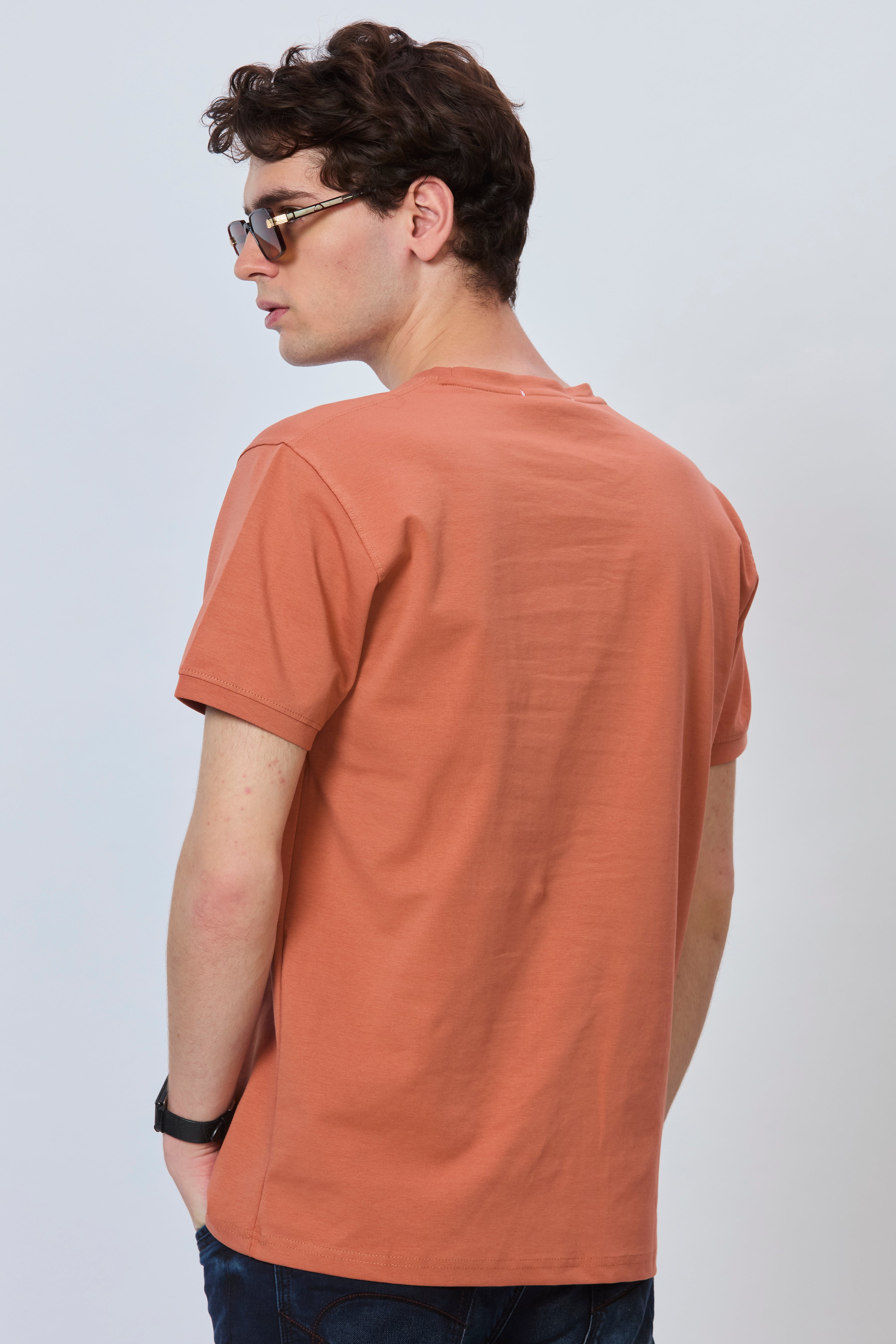 Peach Edition Graphic Embroidered T-Shirt