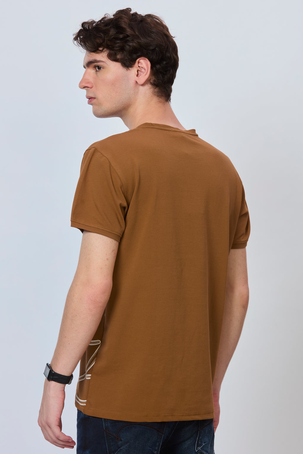 Urban Terrain Brown Full-Print T-Shirt