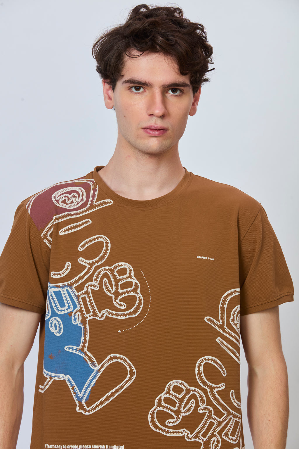 Urban Terrain Brown Full-Print T-Shirt