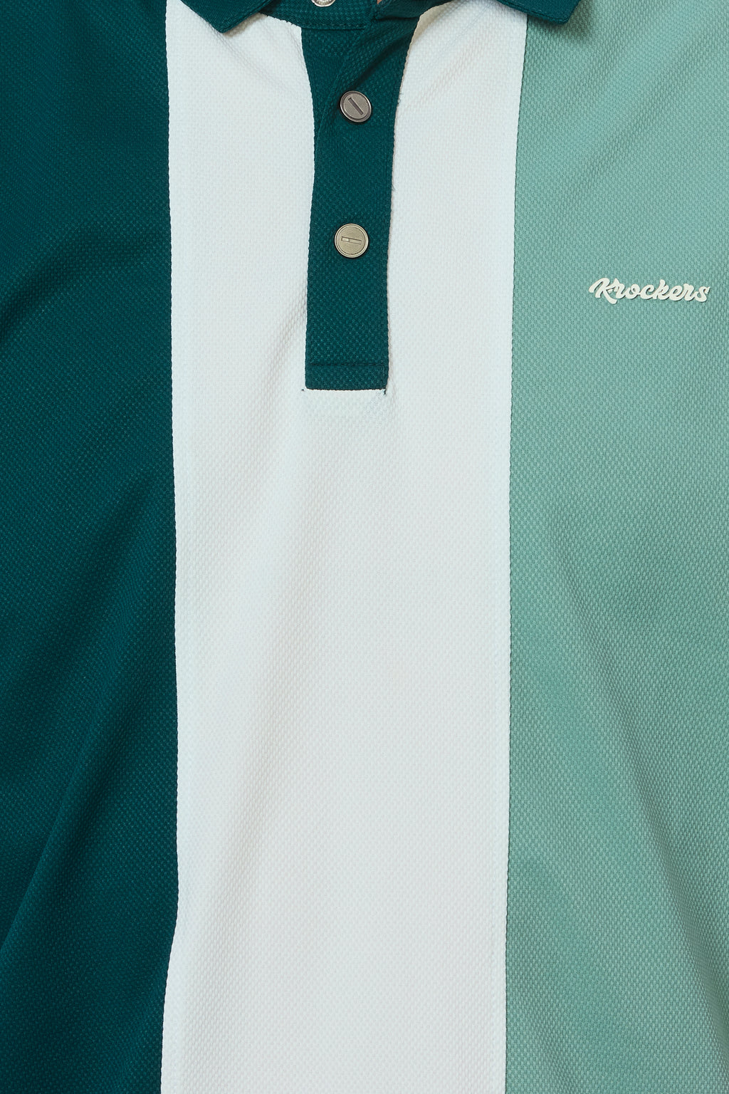Three-Tone Contrast Panel Polo
