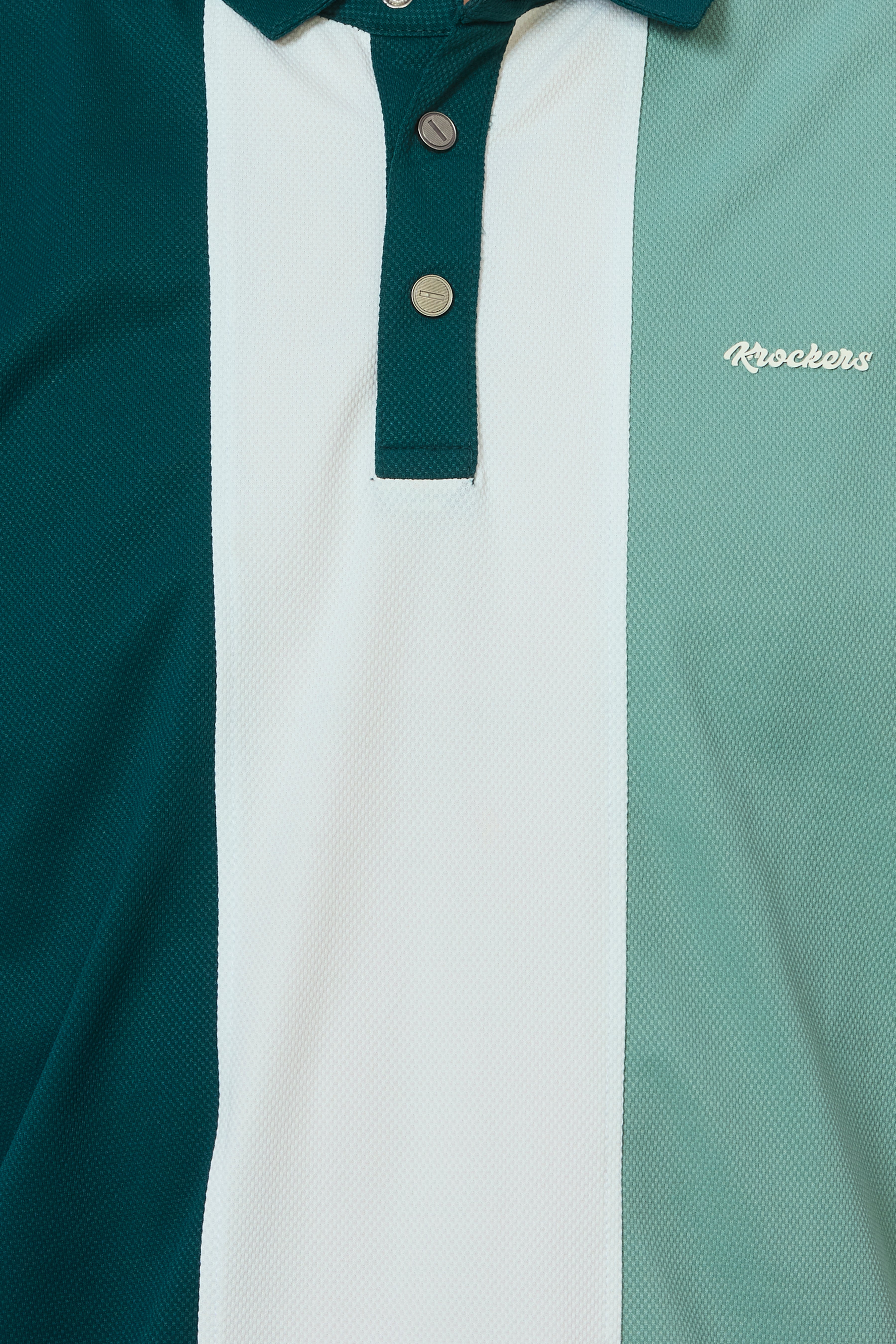 Three-Tone Contrast Panel Polo