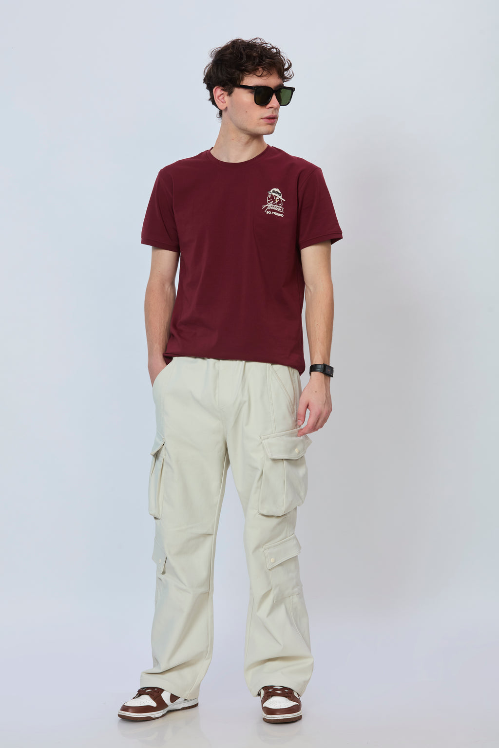 Maroon Edge Statement Back Tee
