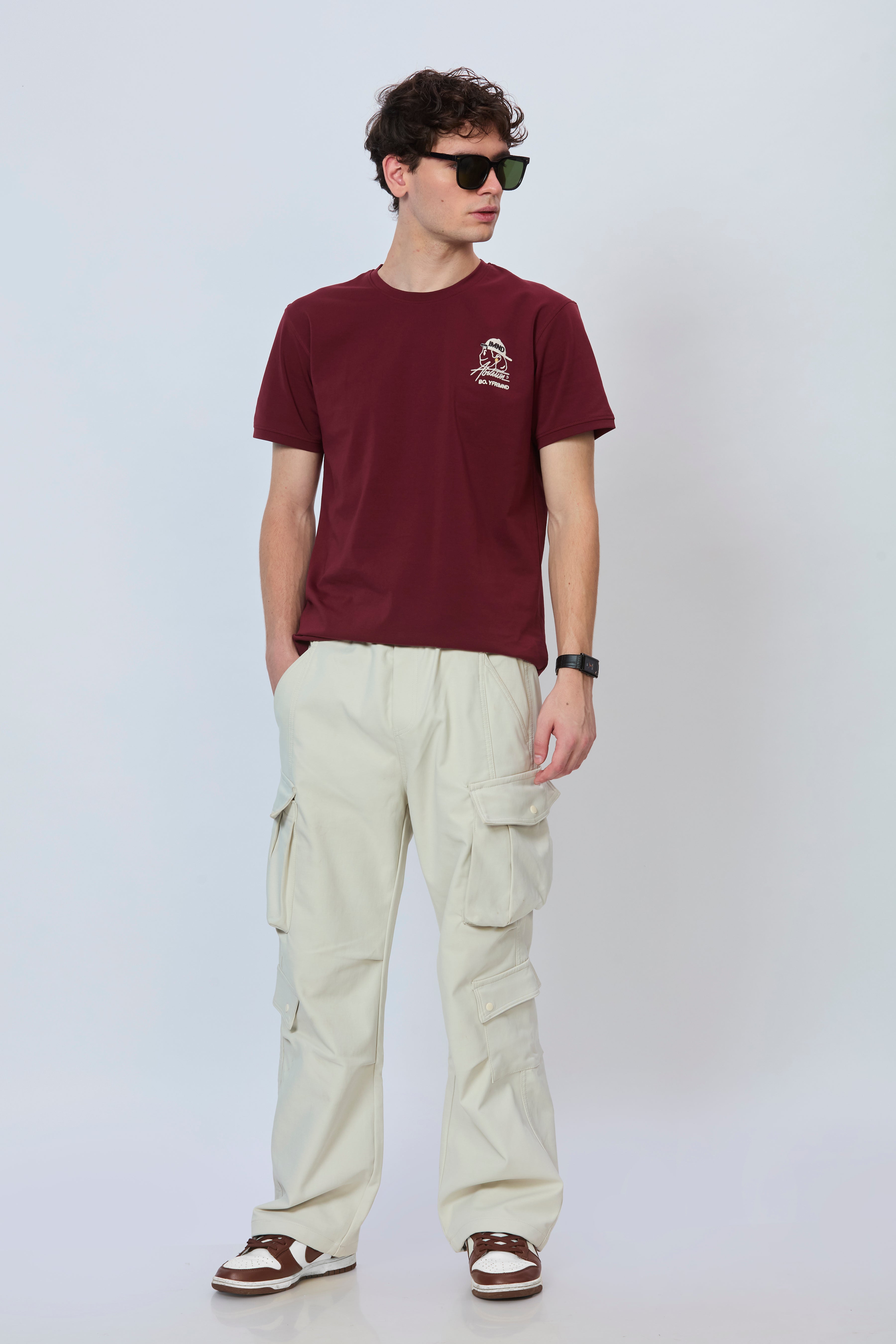 Maroon Edge Statement Back Tee