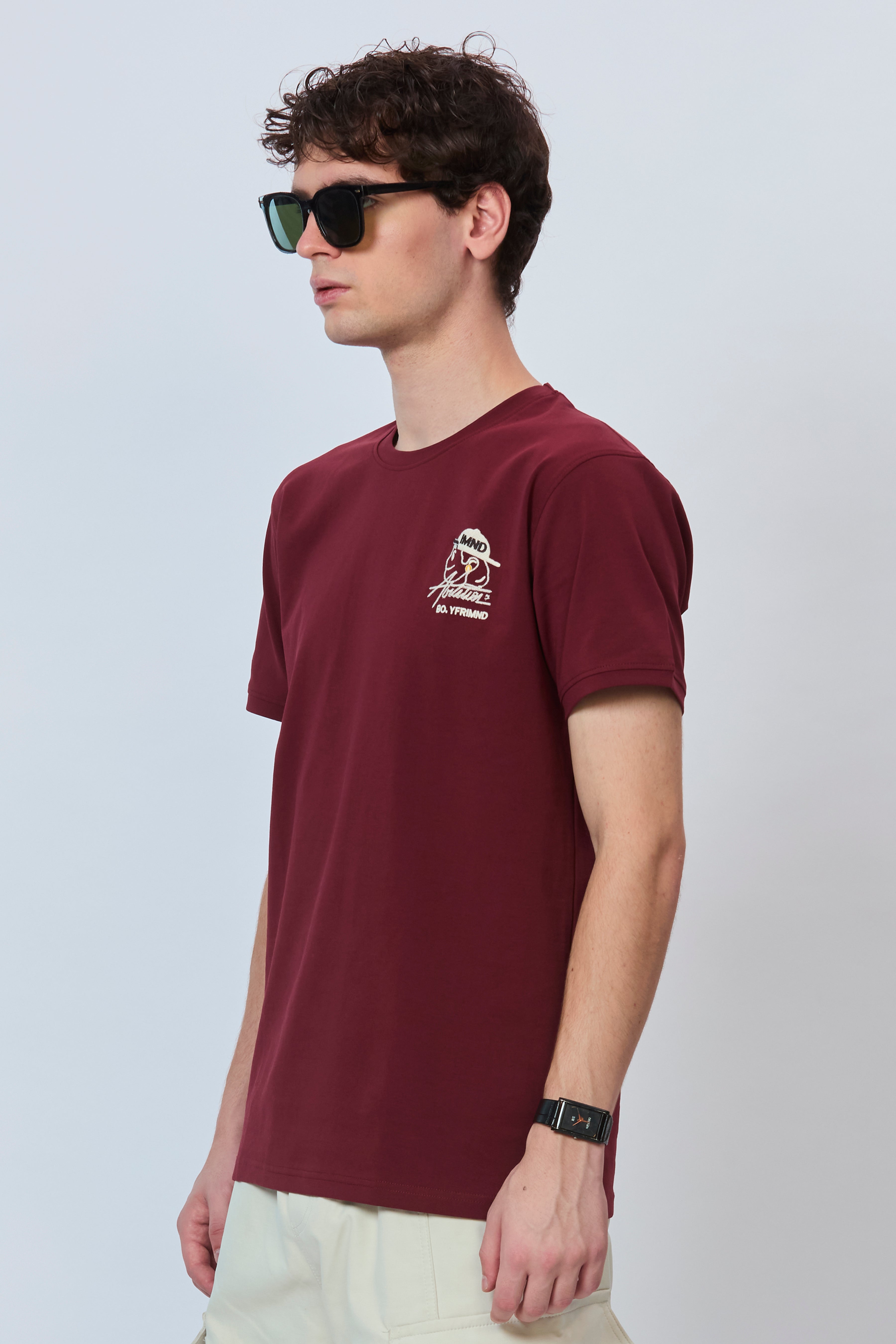 Maroon Edge Statement Back Tee