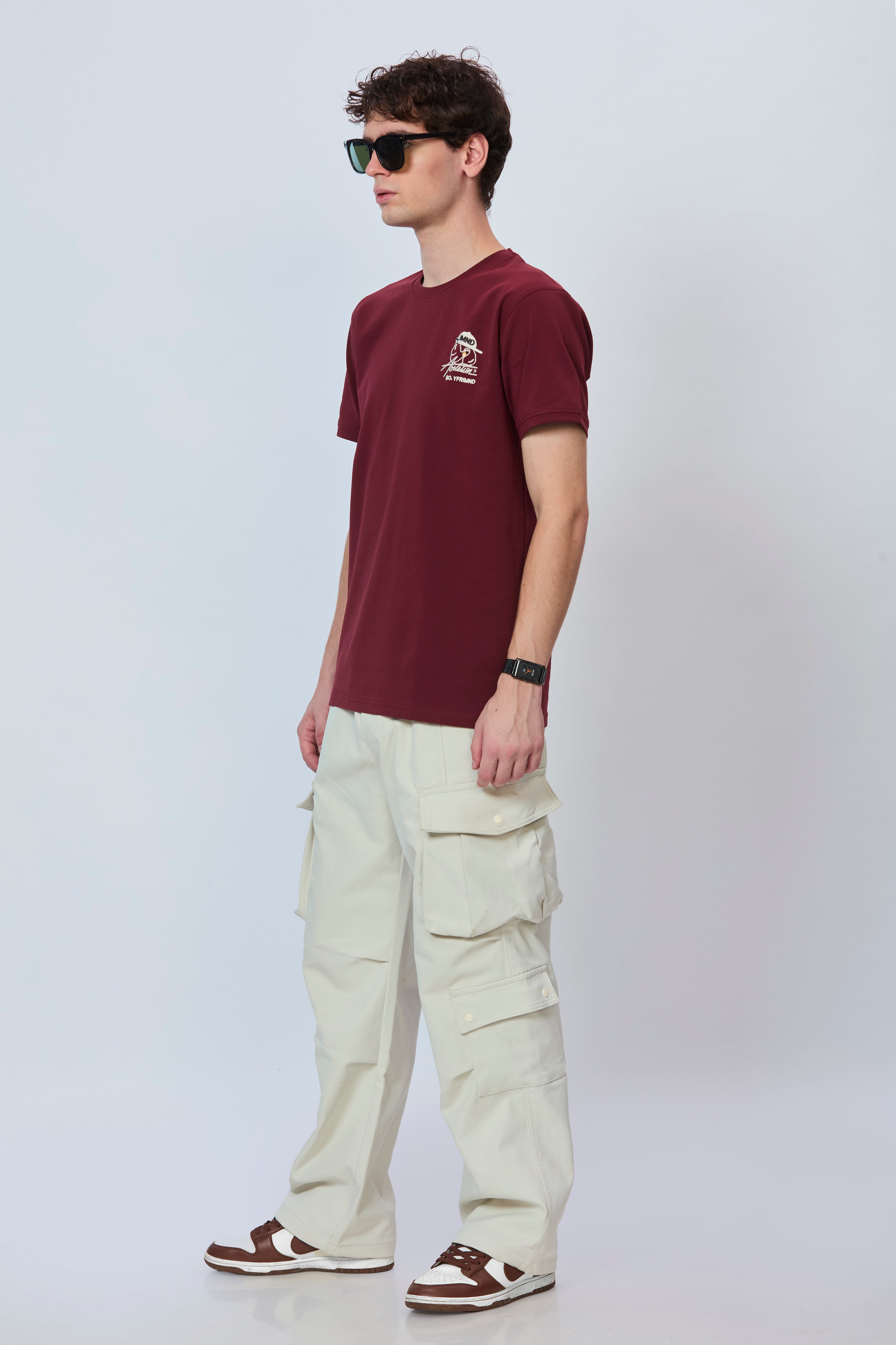 Maroon Edge Statement Back Tee
