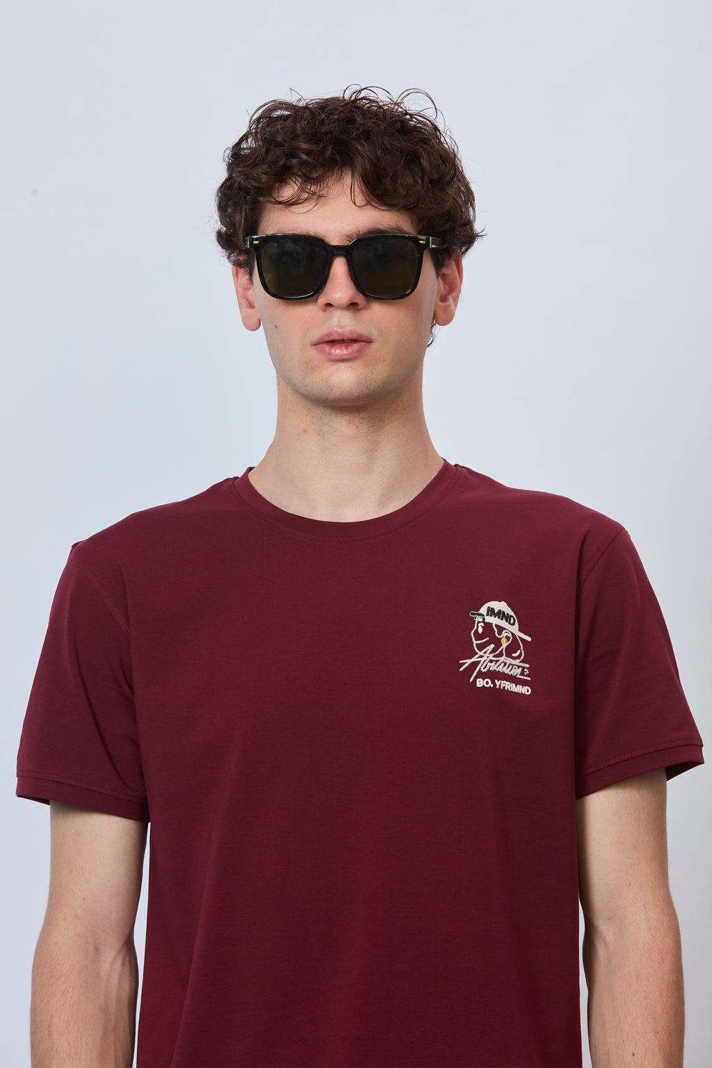 Maroon Edge Statement Back Tee